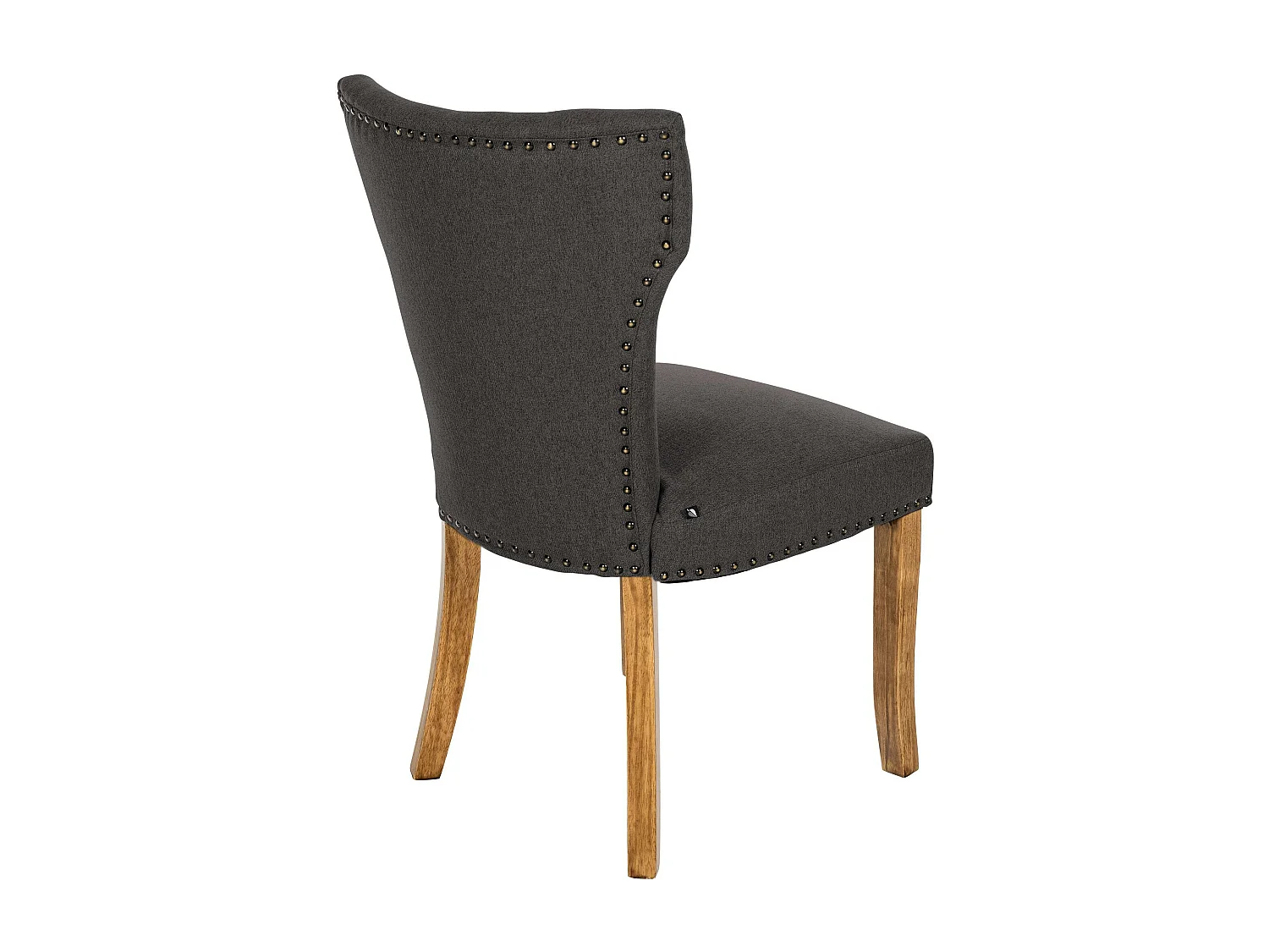 chaise salle à manger - Tissu & Antique clair - Gris foncé - Zadar