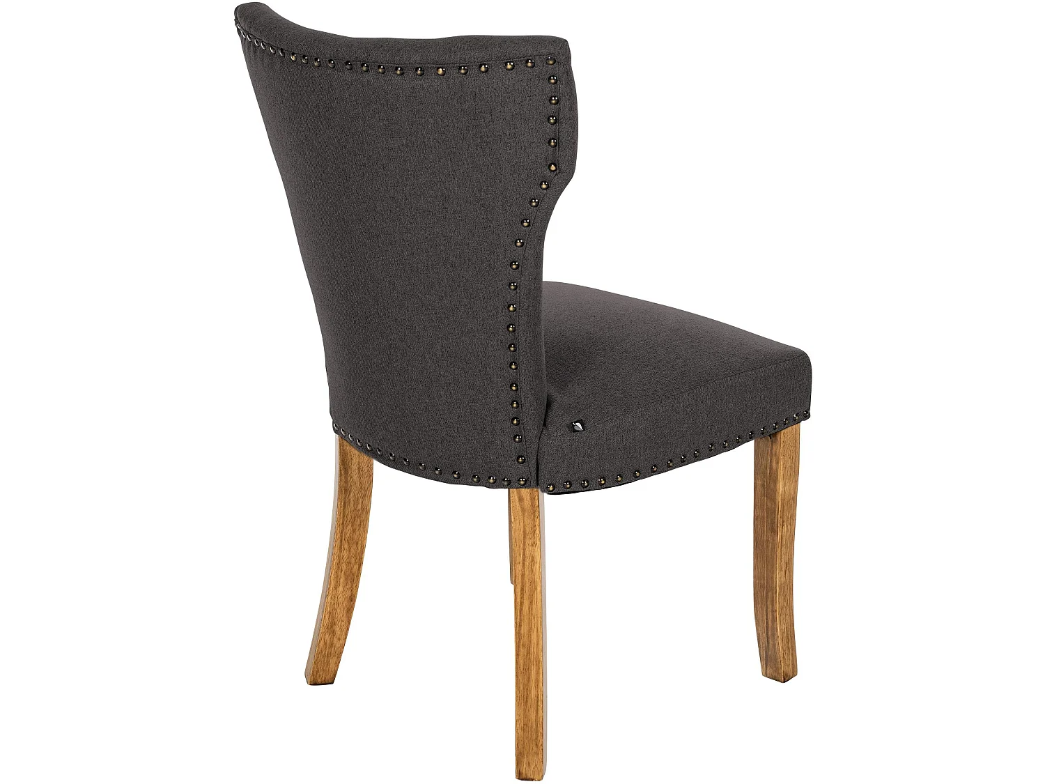 chaise salle à manger - Tissu & Antique clair - Gris foncé - Zadar