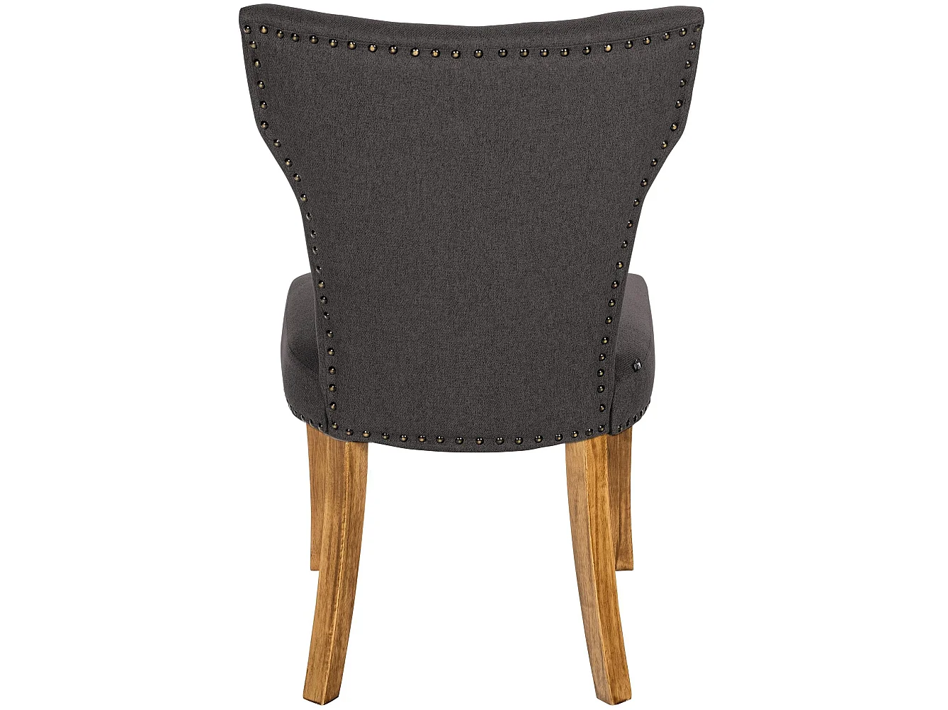 chaise salle à manger - Tissu & Antique clair - Gris foncé - Zadar