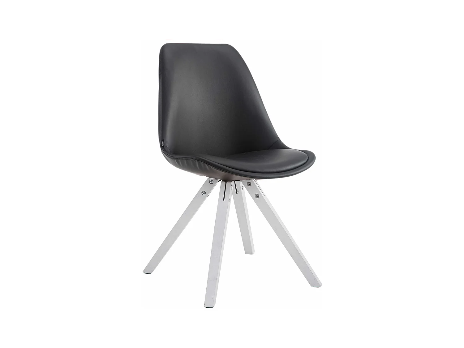 chaise salle à manger - Similicuir & Blanc - Noir - Laval