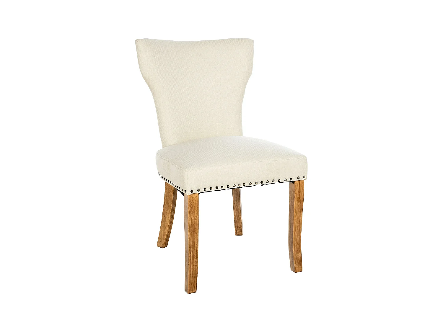 chaise salle à manger - Tissu & Antique clair - Crème - Zadar