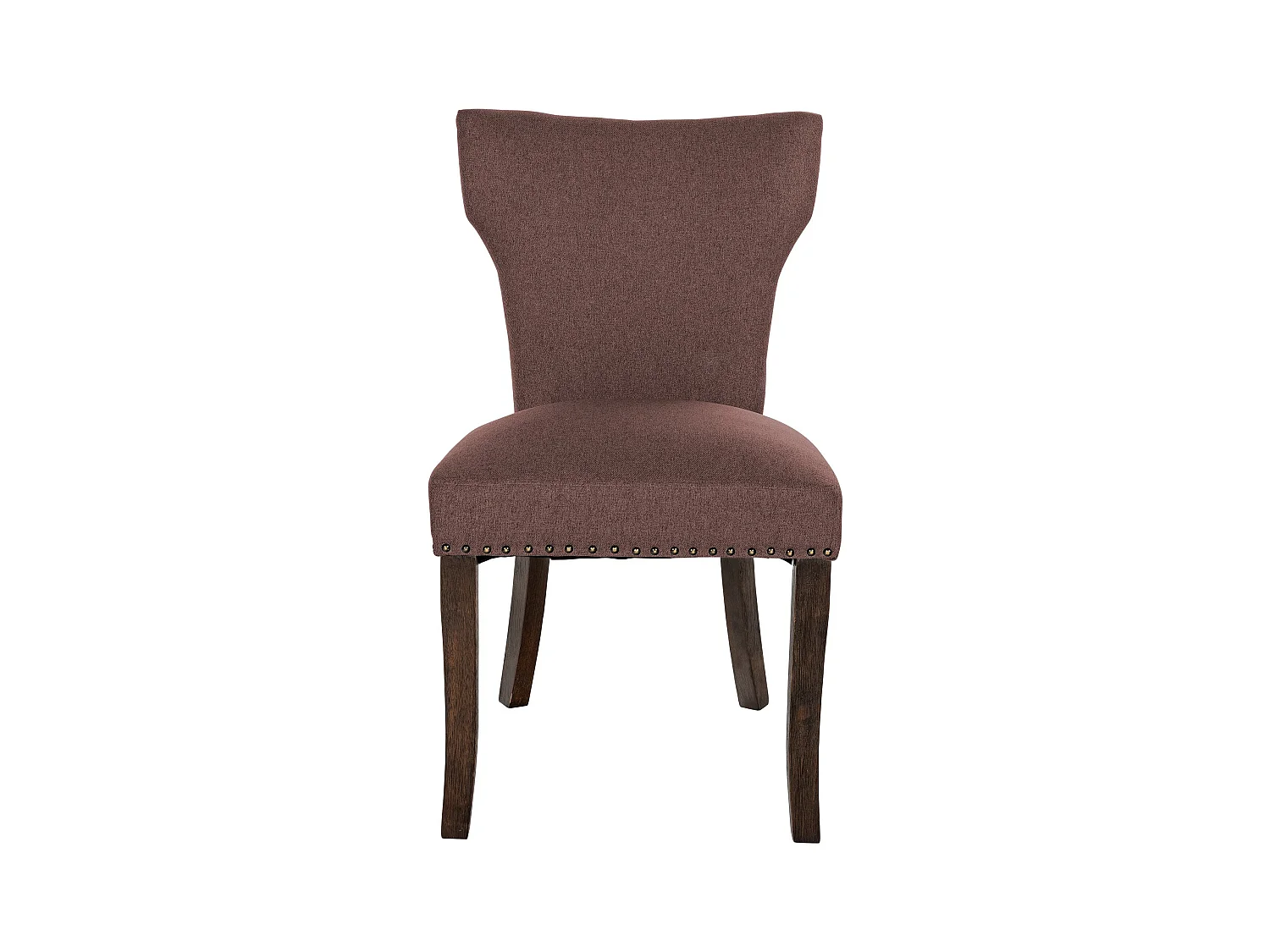 Lot de 2  chaise salle à manger - Tissu & Antique foncé - Marron - Zadar