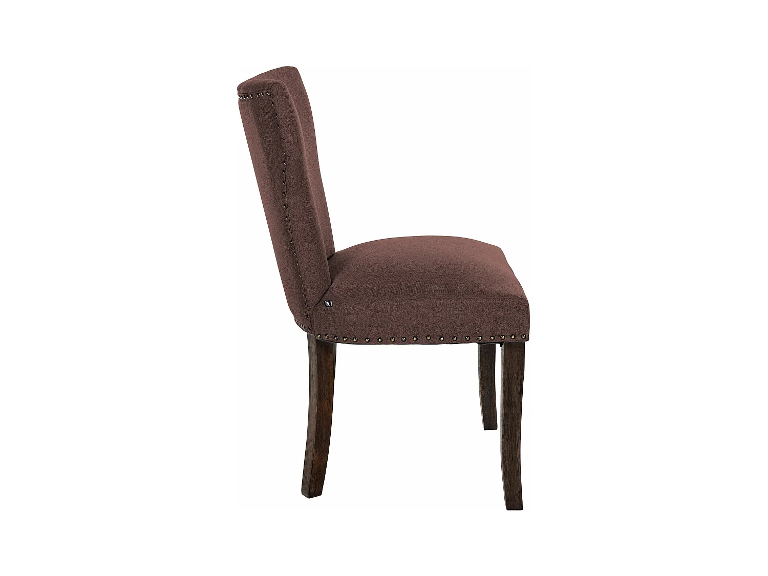 Lot de 2  chaise salle à manger - Tissu & Antique foncé - Marron - Zadar