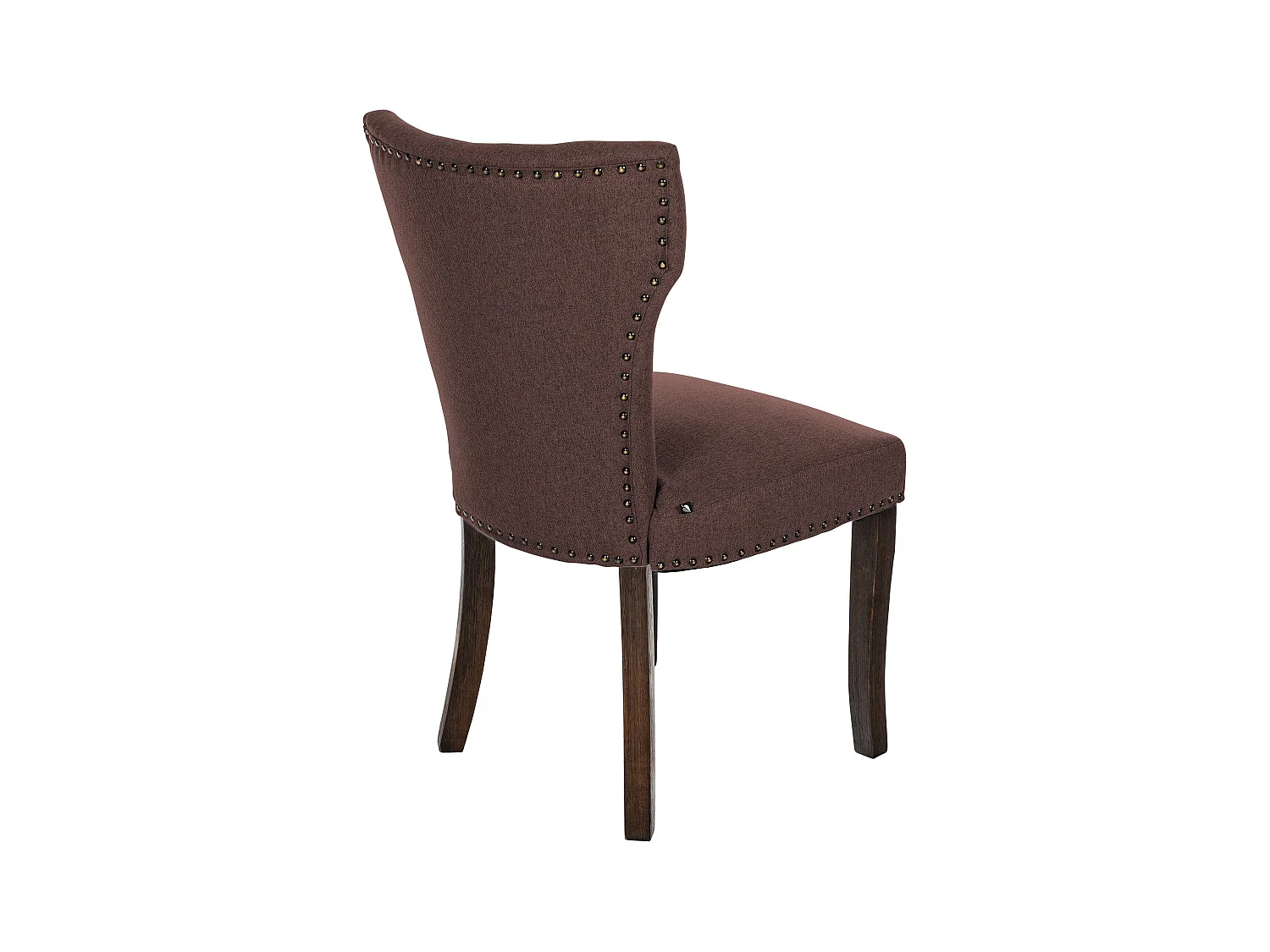 Lot de 2  chaise salle à manger - Tissu & Antique foncé - Marron - Zadar