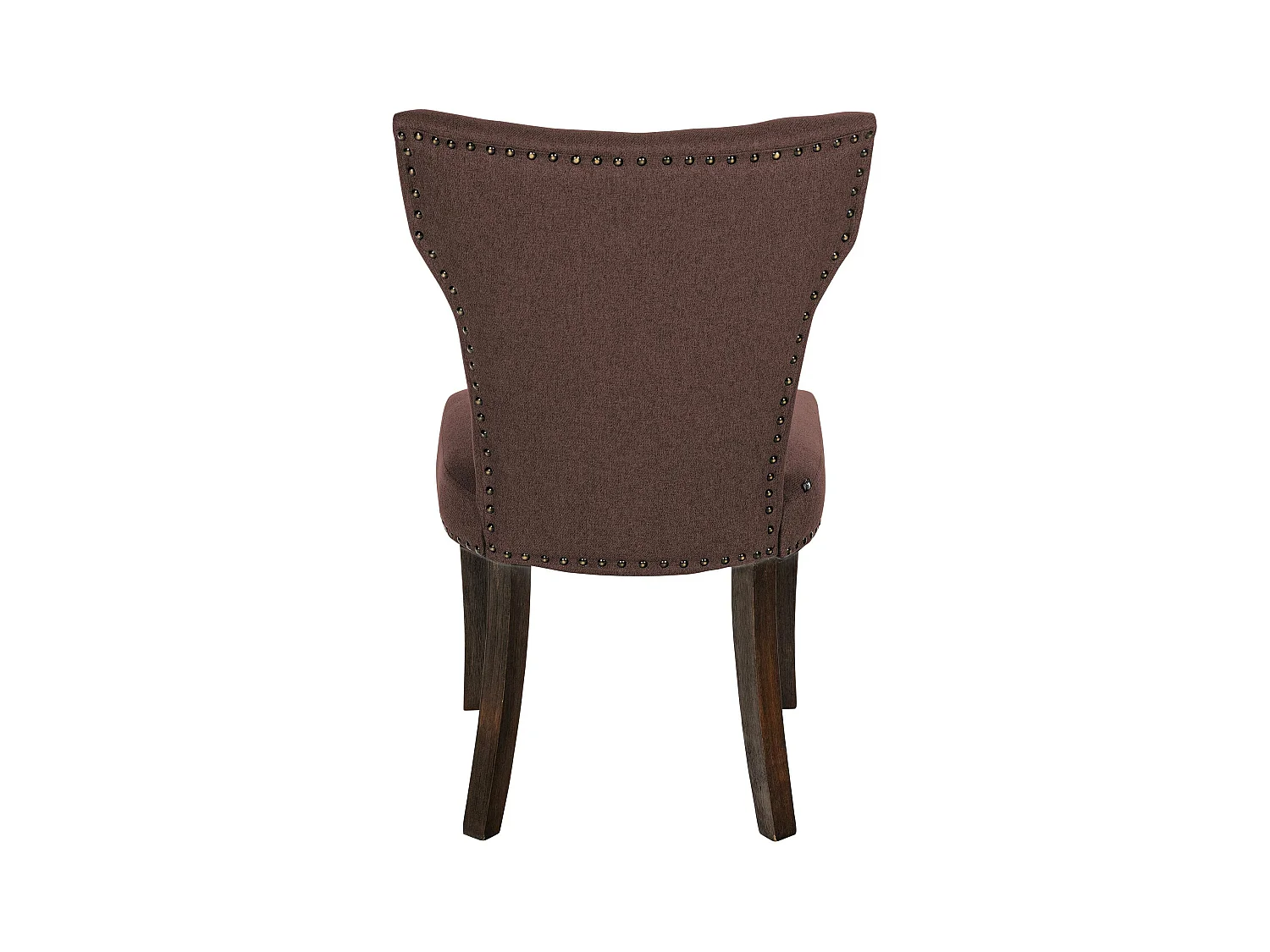 Lot de 2  chaise salle à manger - Tissu & Antique foncé - Marron - Zadar