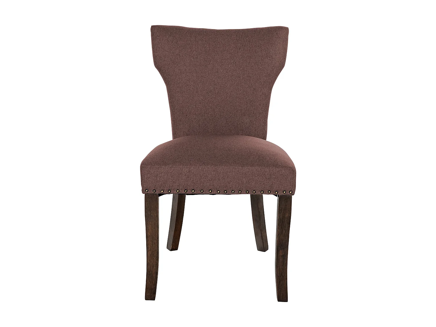 Lot de 2  chaise salle à manger - Tissu & Antique foncé - Marron - Zadar