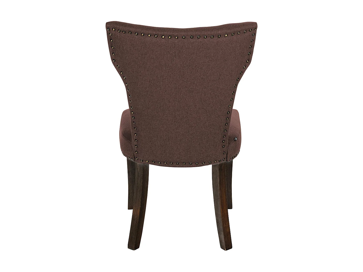 Lot de 2  chaise salle à manger - Tissu & Antique foncé - Marron - Zadar