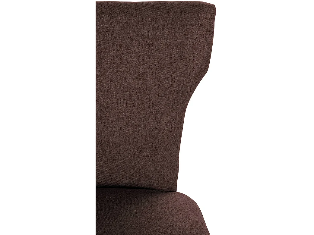 Lot de 2  chaise salle à manger - Tissu & Antique foncé - Marron - Zadar