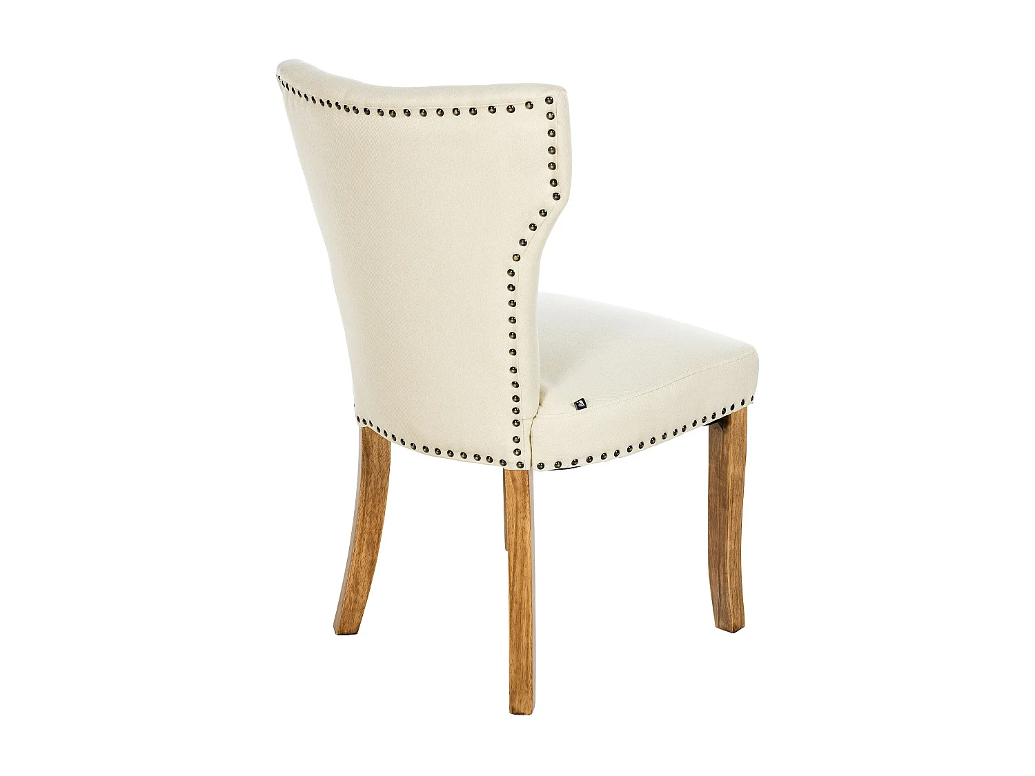 Lot de 2  chaise salle à manger - Tissu & Antique clair - Crème - Zadar