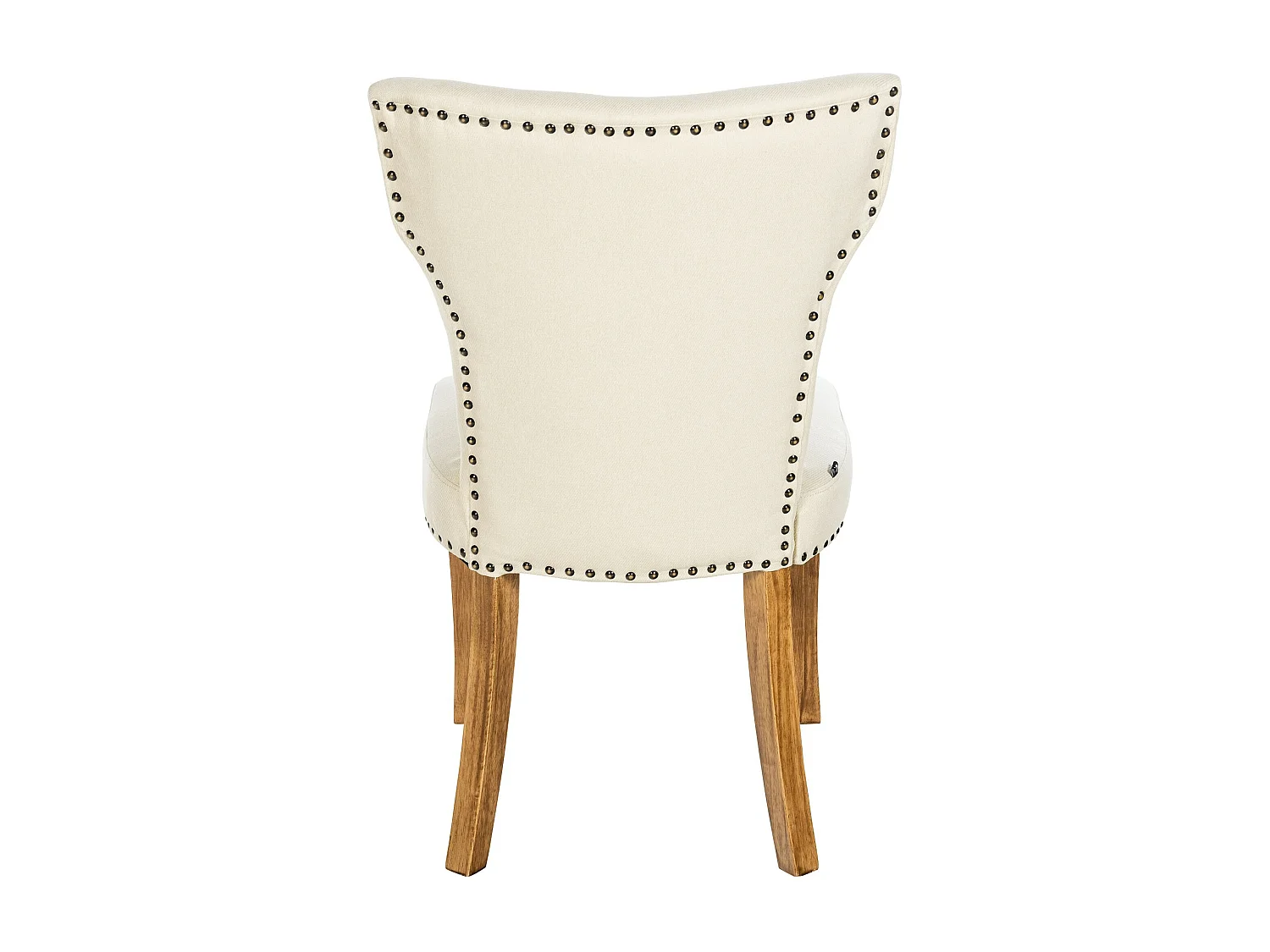 Lot de 2  chaise salle à manger - Tissu & Antique clair - Crème - Zadar