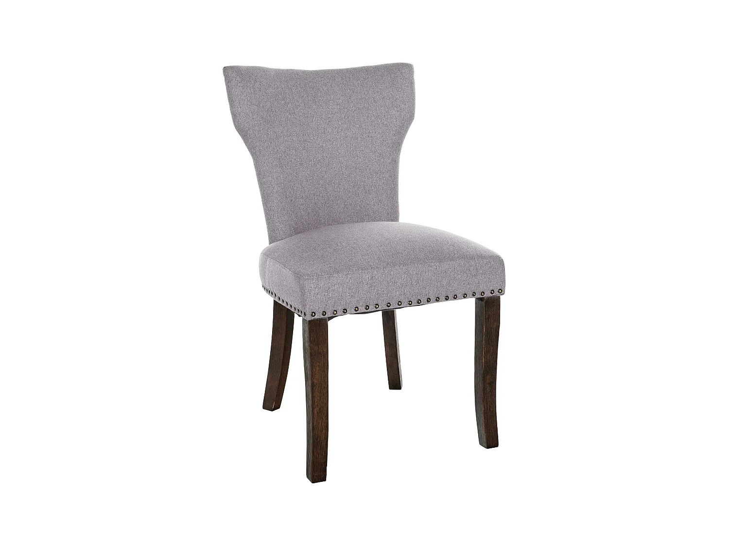 chaise salle à manger - Tissu & Antique foncé - Gris - Zadar