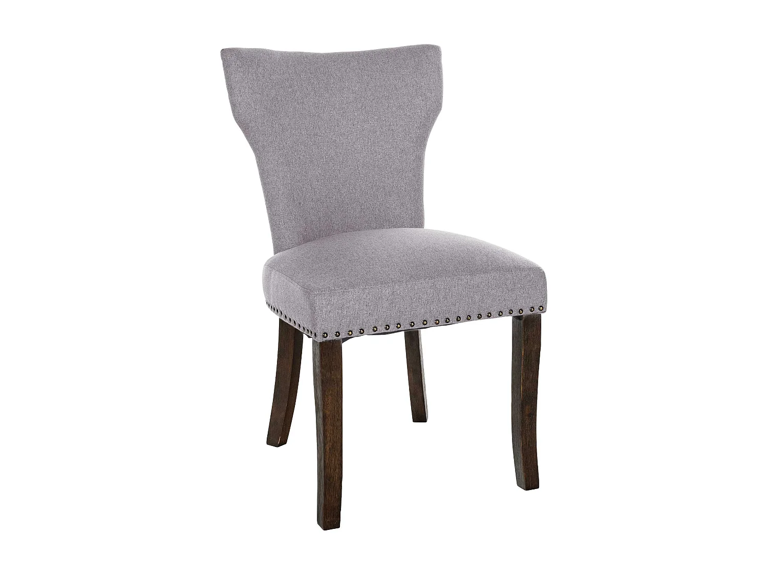 chaise salle à manger - Tissu & Antique foncé - Gris - Zadar