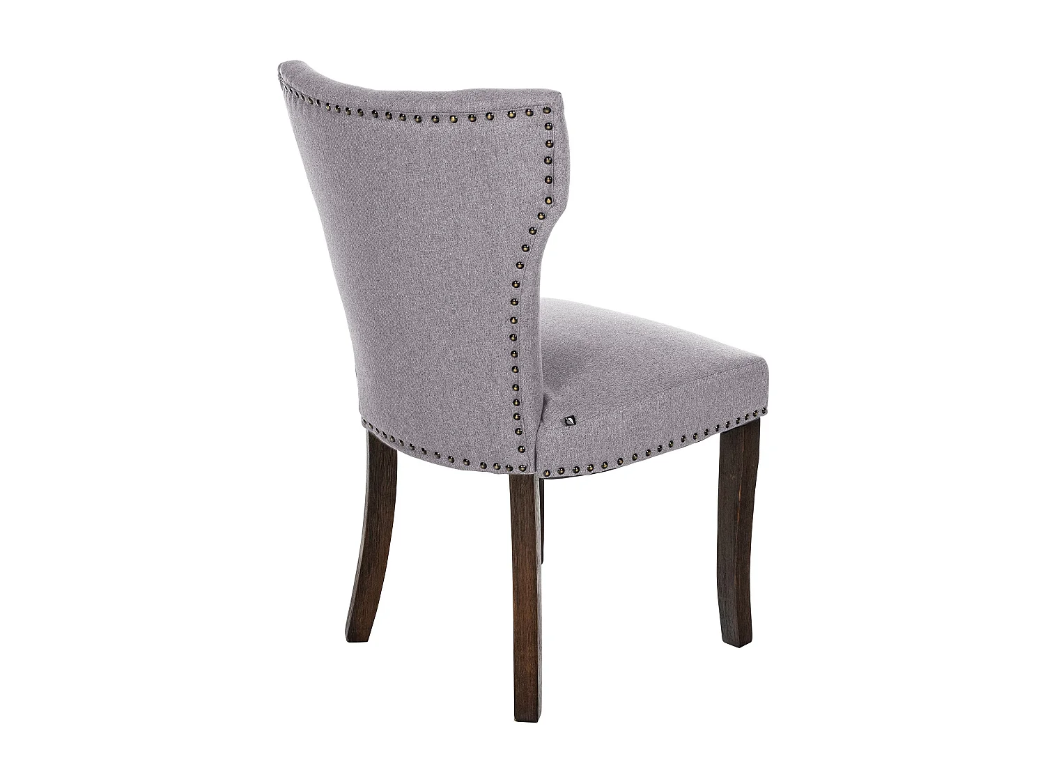 chaise salle à manger - Tissu & Antique foncé - Gris - Zadar