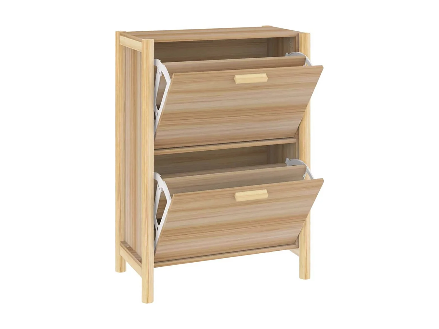 Sapateira VidaXL em Madeira de Engenharia 57,5x33x80 cm Natural