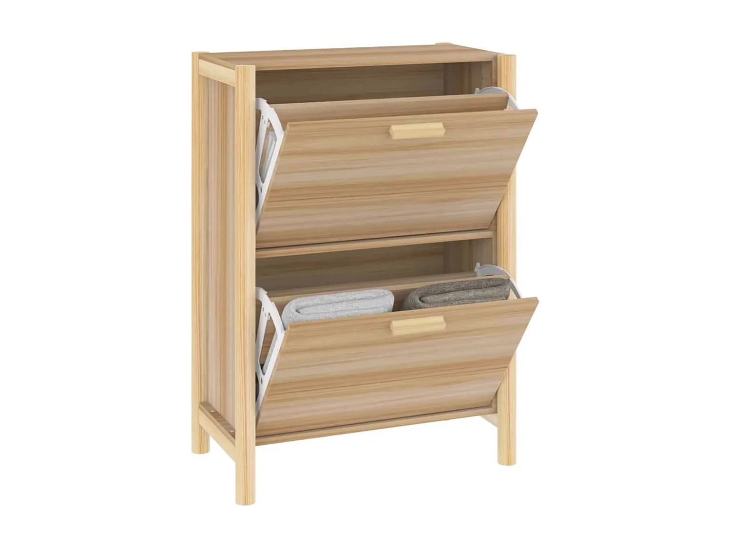 VidaXL Armoire à Chaussures en Bois d'Ingénierie 57,5x33x80 cm Naturel