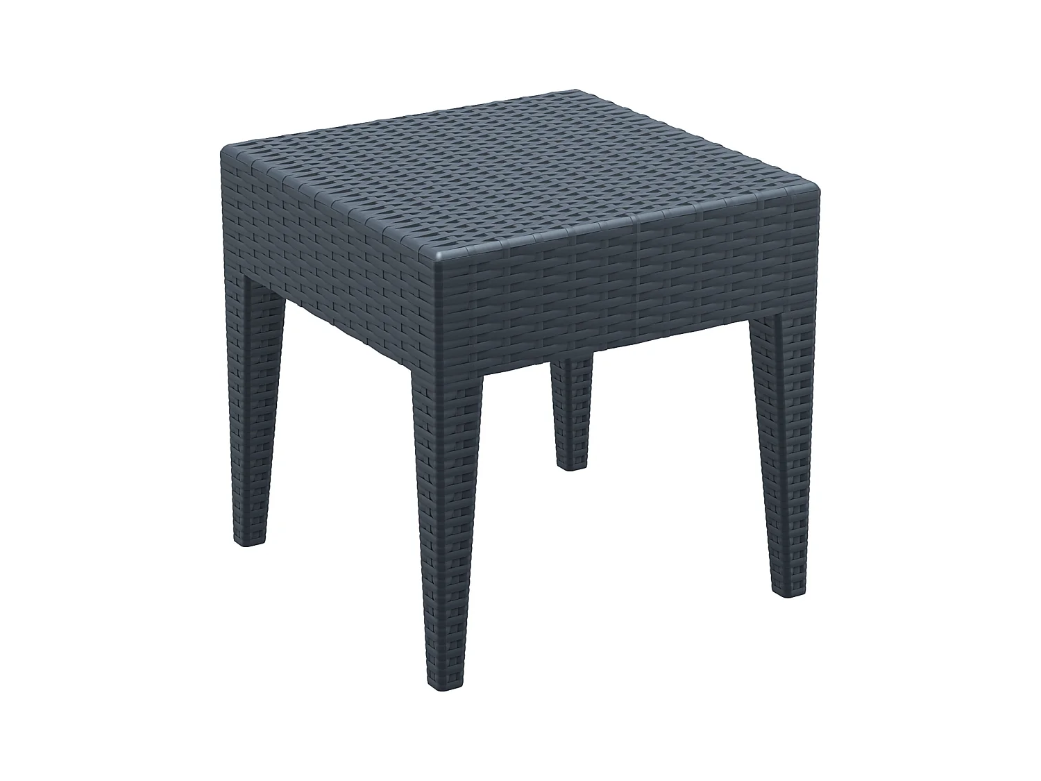Table d'appoint - carré - Plastique - 45 x 45 cm - Gris foncé - Miami