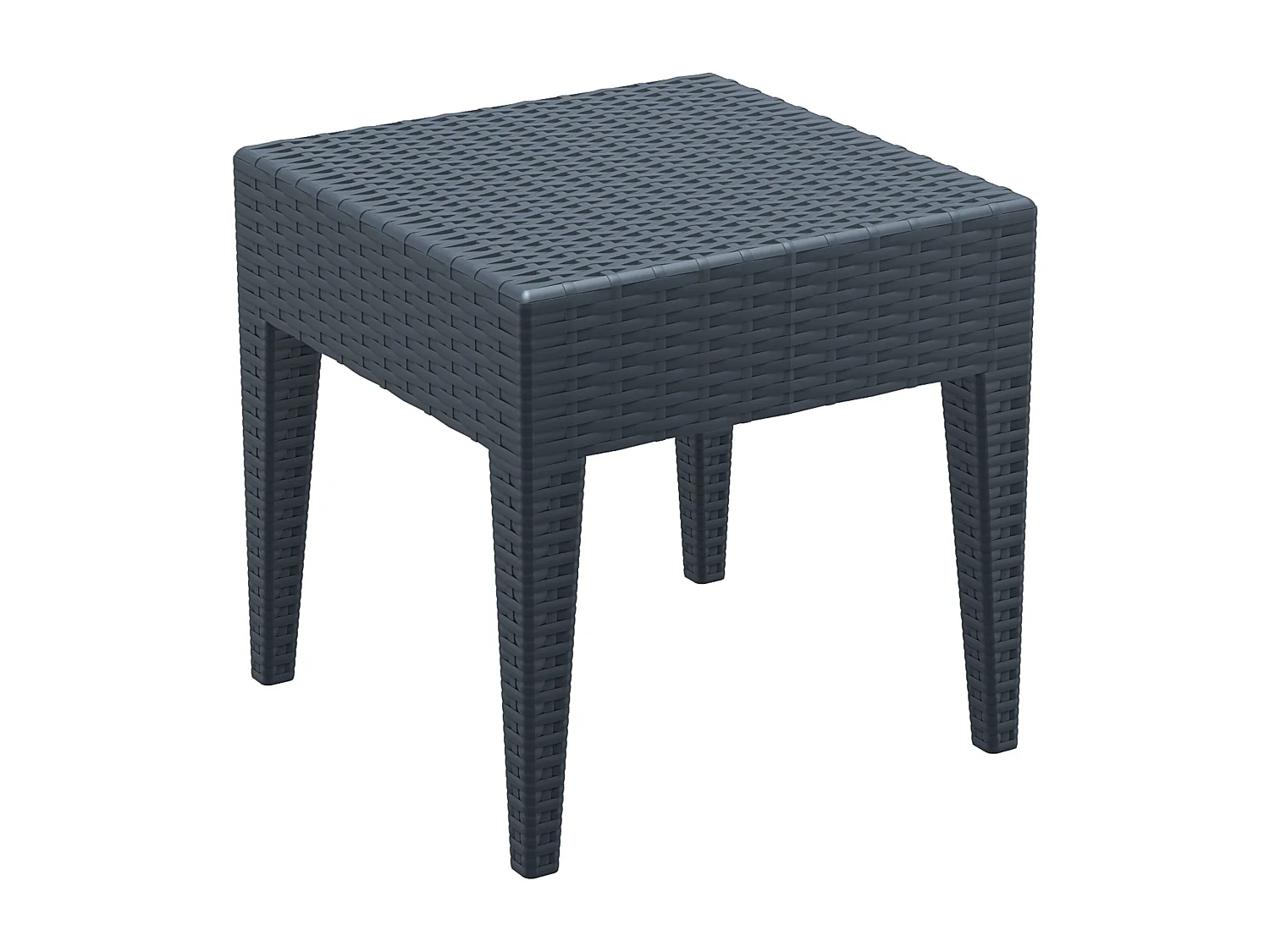 Table d'appoint - carré - Plastique - 45 x 45 cm - Gris foncé - Miami