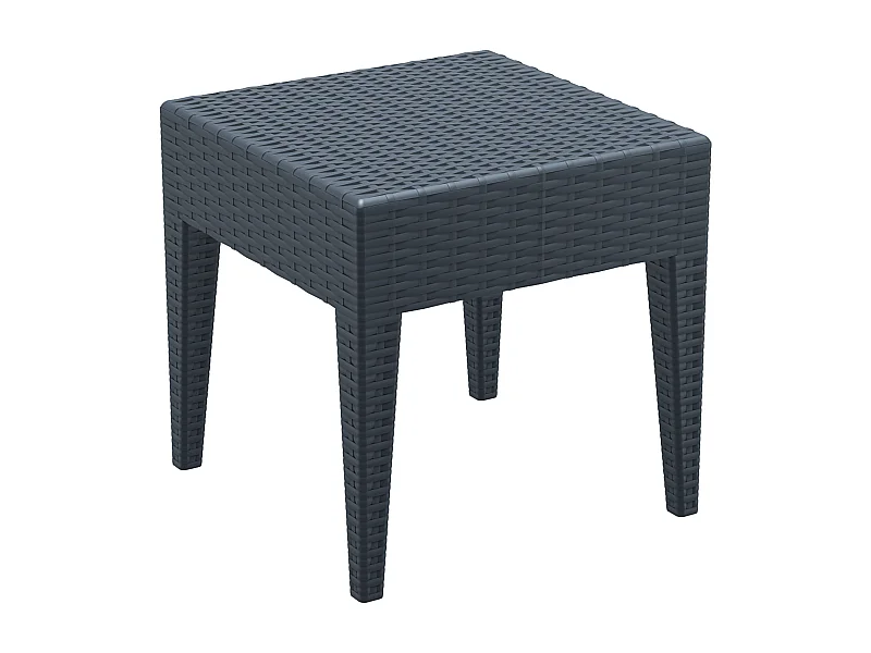 Table d'appoint - carré - Plastique - 45 x 45 cm - Gris foncé - Miami