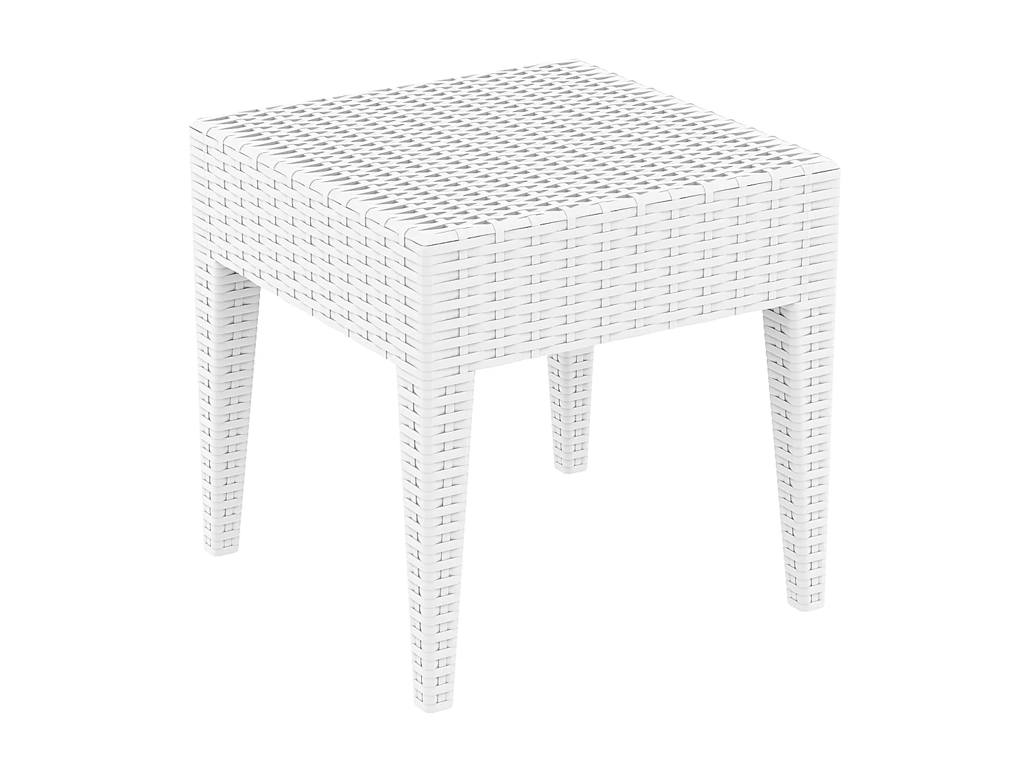 Table d'appoint - carré - Plastique - 45 x 45 cm - Blanc - Miami