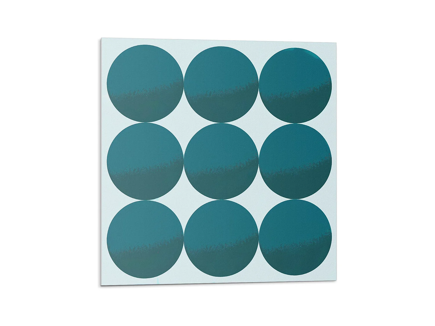 Carreaux autocollants PVC, Carrelage PVC adhésif - 9x30x30 - Disposition des cercles dans une grille