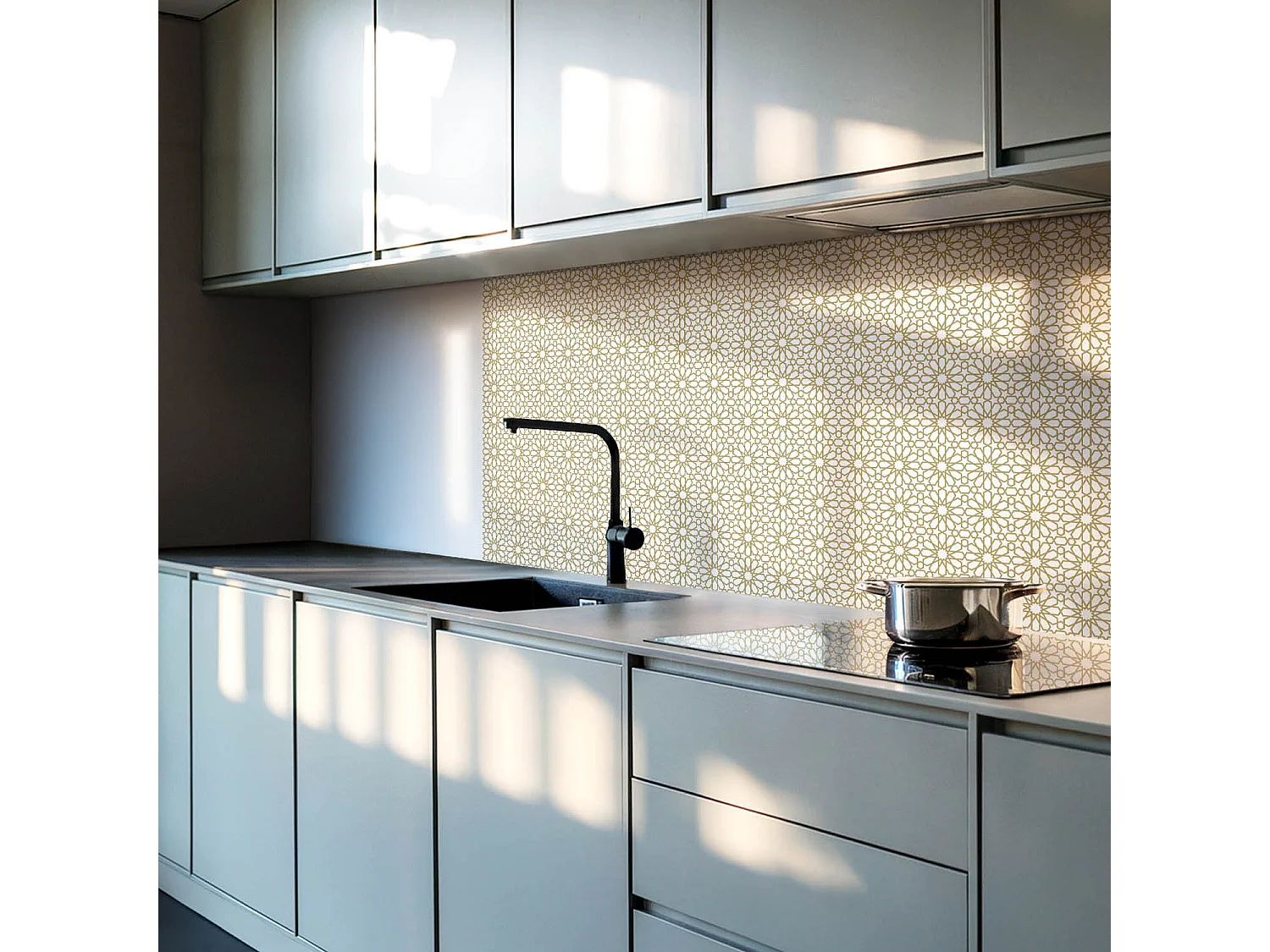 Selbstklebende Wandfliesen, Wandverkleidung innen - 20x20x20 - Geometrisches Muster mit Sternen