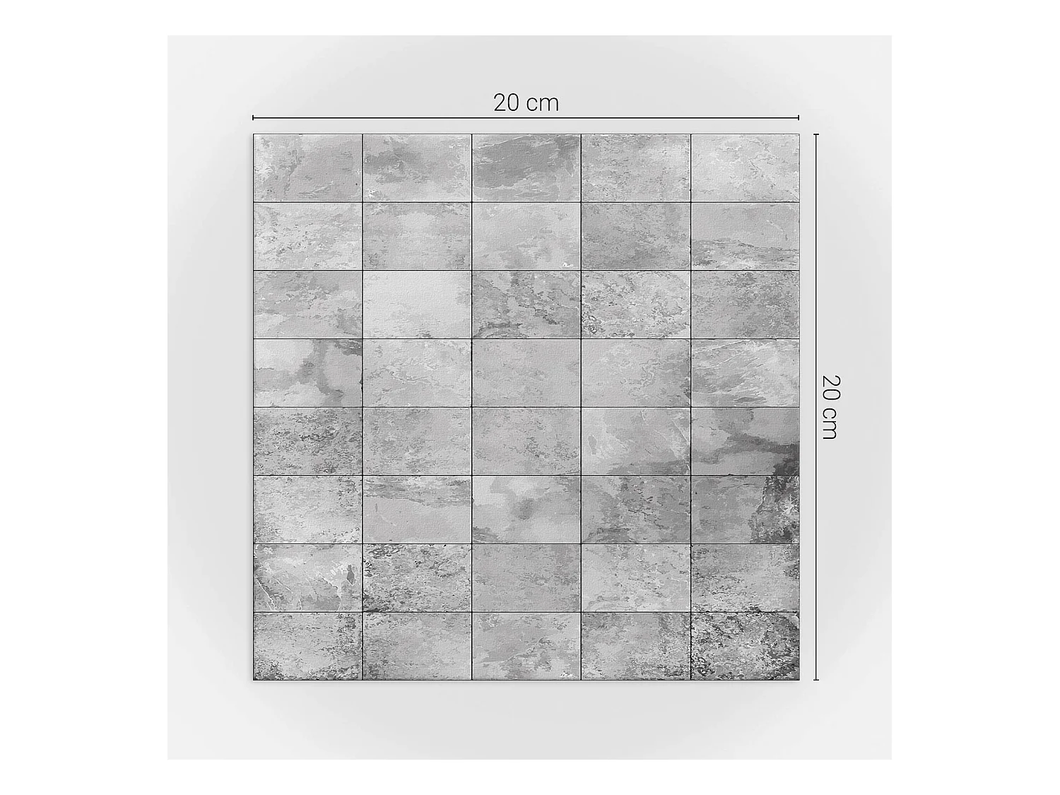 Selbstklebende Wandfliesen, Wandverkleidung innen - 20x20x20 - Fliesenstruktur im Mosaik