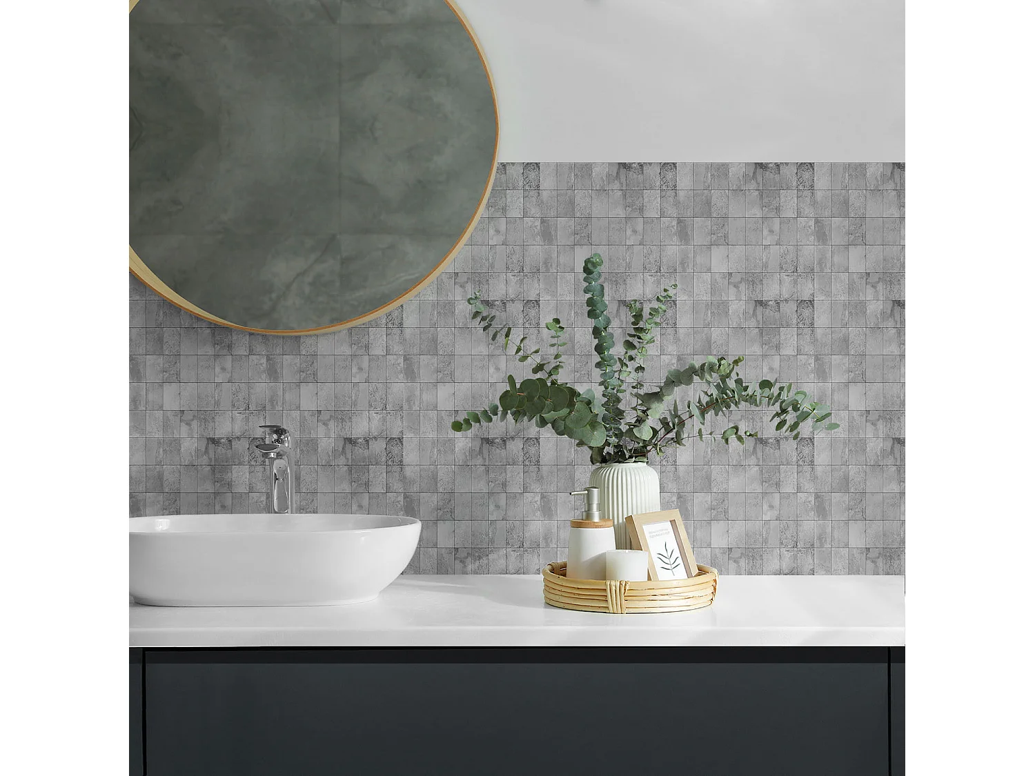 Selbstklebende Wandfliesen, Wandverkleidung innen - 20x20x20 - Fliesenstruktur im Mosaik