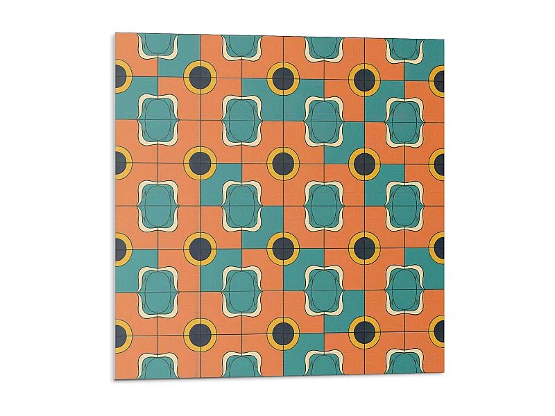 Carreaux autocollants PVC, Carrelage PVC adhésif - 9x30x30 - Motif géométrique abstrait