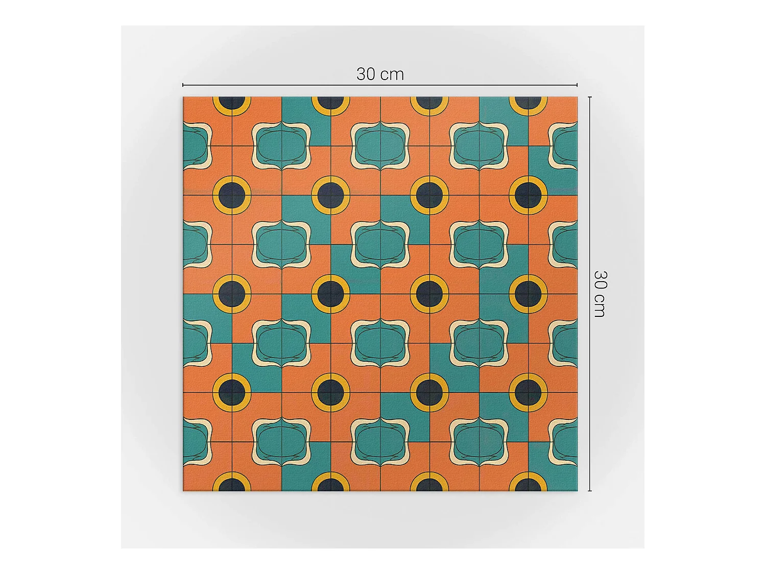 Carreaux autocollants PVC, Carrelage PVC adhésif - 9x30x30 - Motif géométrique abstrait