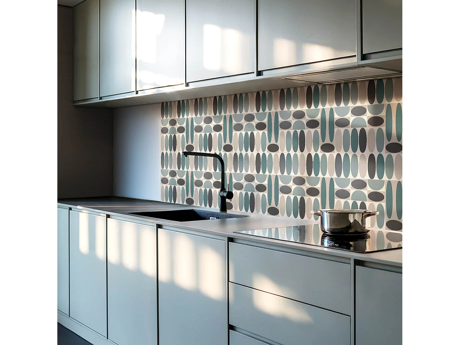 Piastrelle in vinile, piastrelle in PVC - 9x30x30 - Texture cemento grezzo