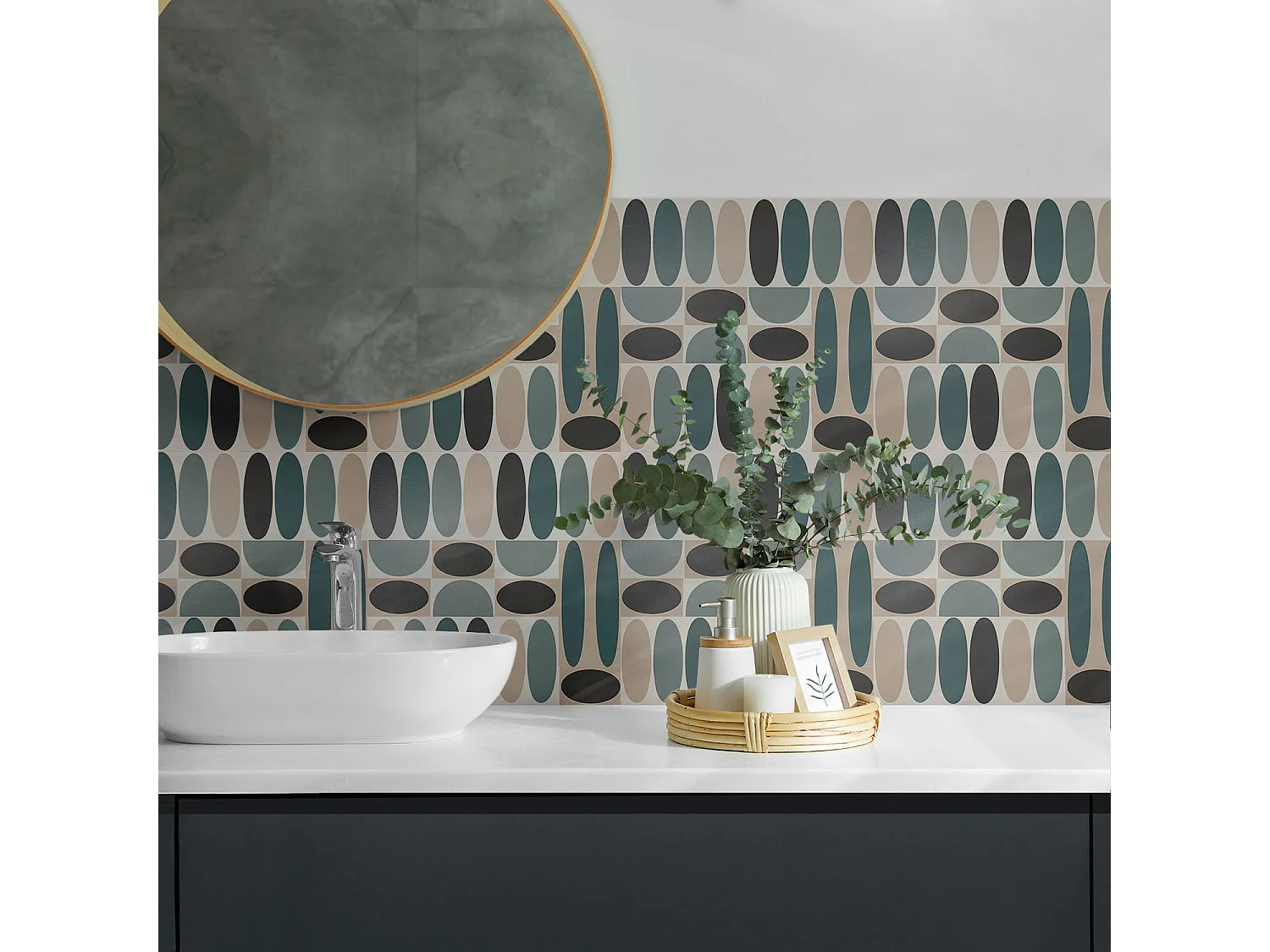 Piastrelle in vinile, piastrelle in PVC - 9x30x30 - Texture cemento grezzo