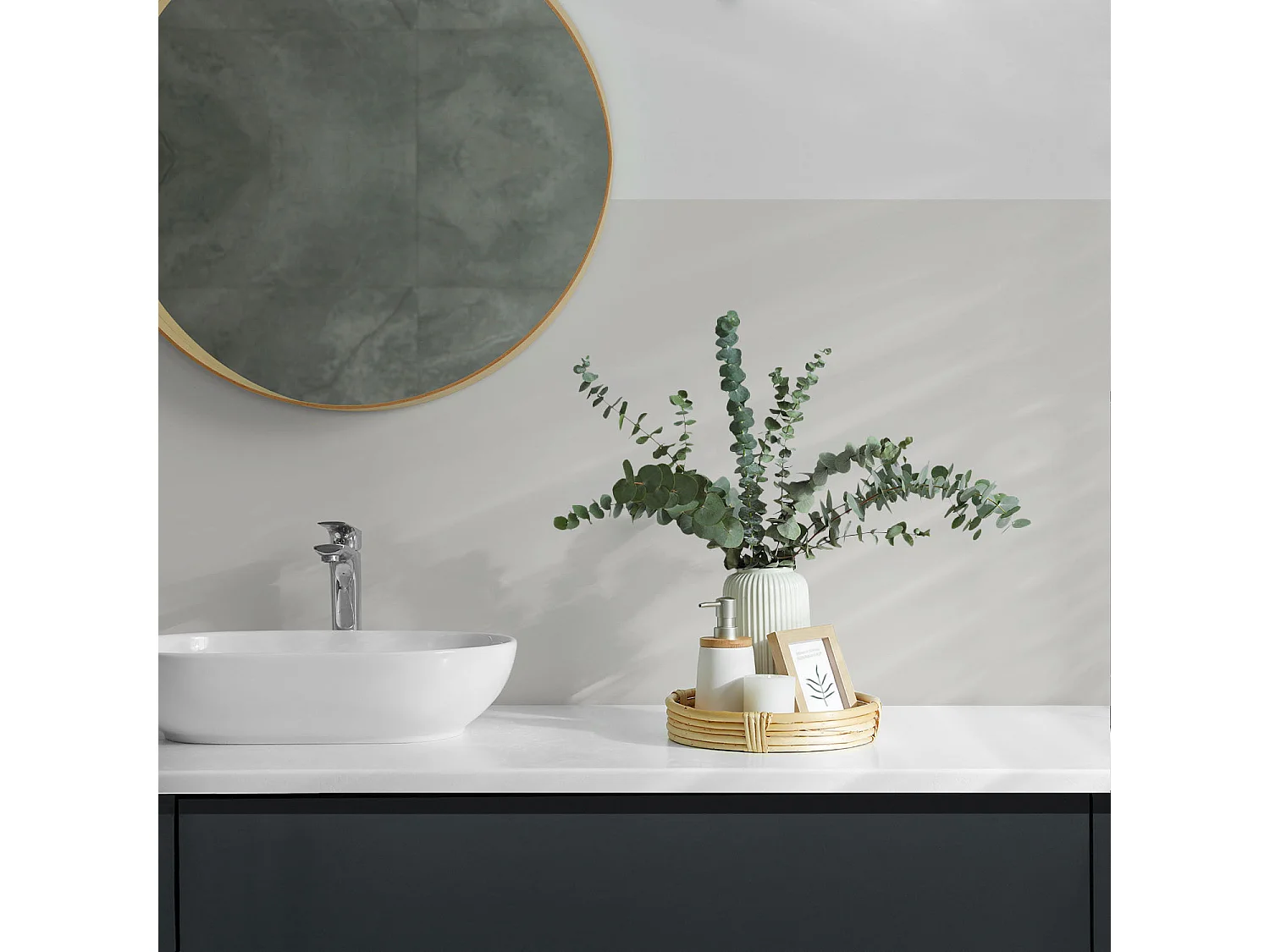 Selbstklebende Wandfliesen, Wandverkleidung innen - 20x20x20 - Farbe Grau