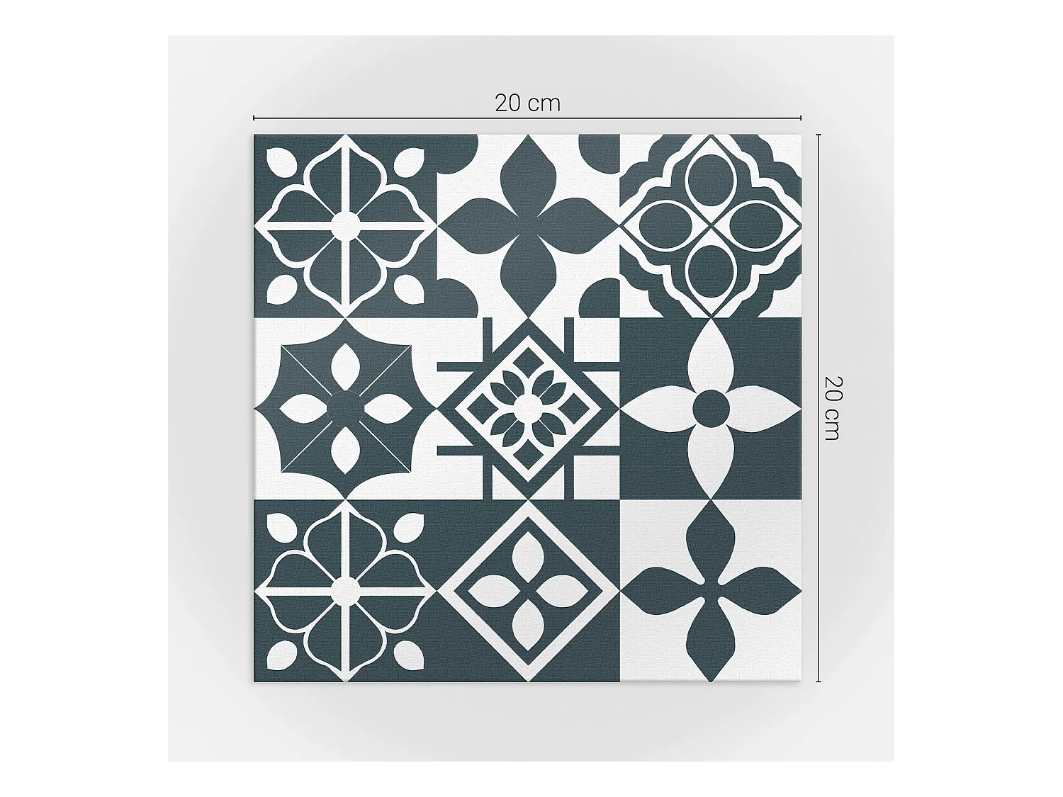 Carreaux autocollants PVC, Carrelage PVC adhésif - 20x20x20 - Motifs géométriques dans les carreaux