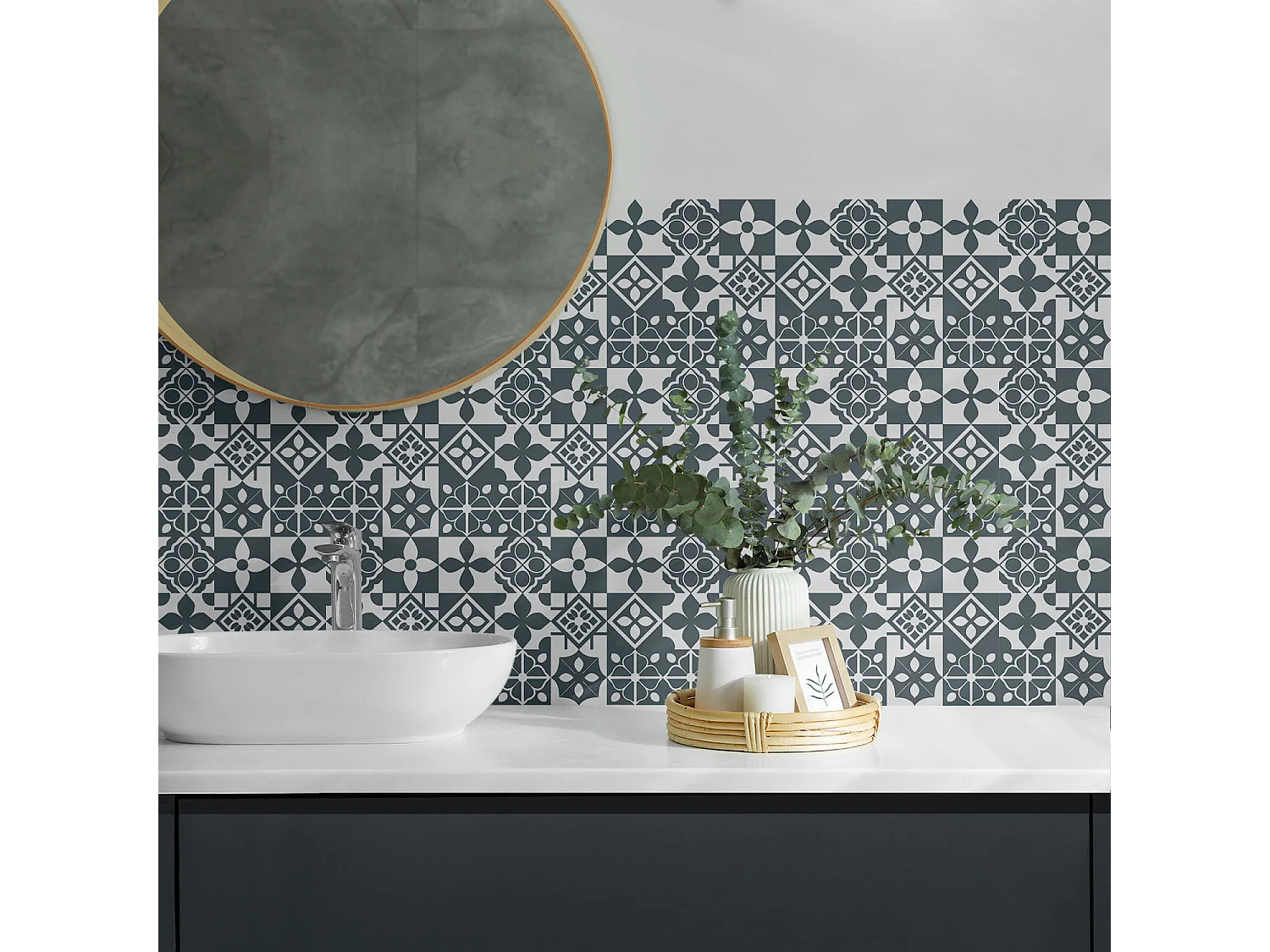 Selbstklebende Wandfliesen, Wandverkleidung innen - 20x20x20 - Geometrische Muster in Fliesen