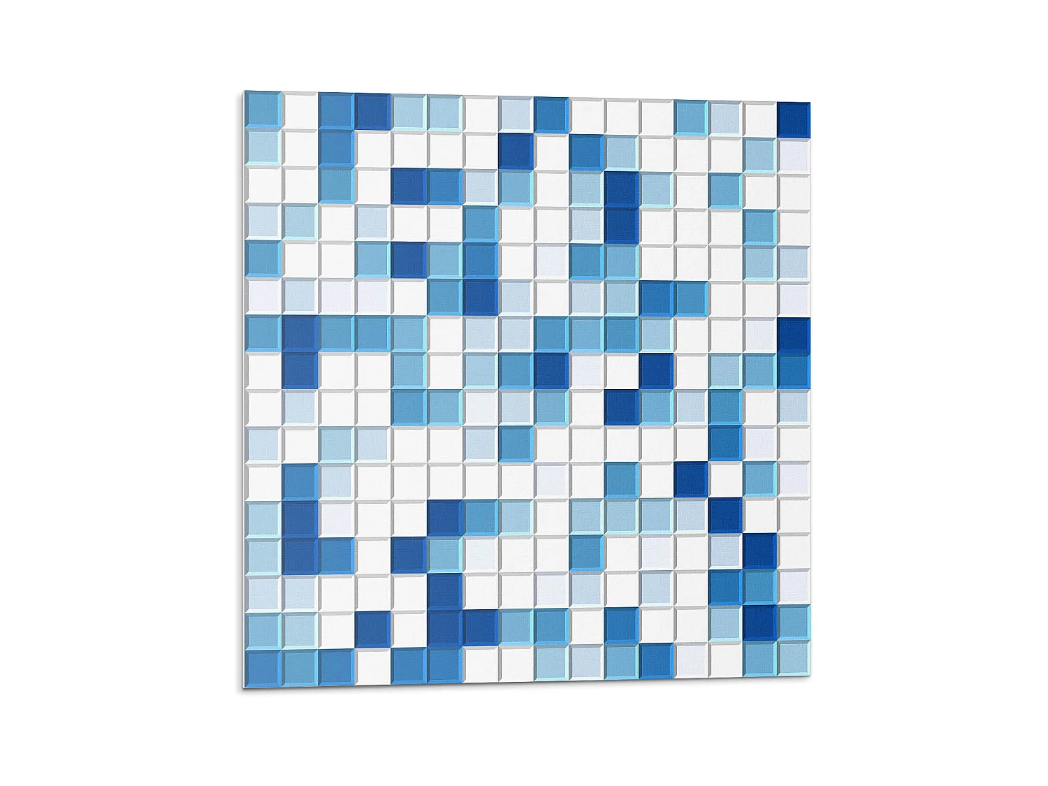 Selbstklebende Wandfliesen, Wandverkleidung innen - 20x20x20 - Mosaik in Blautönen