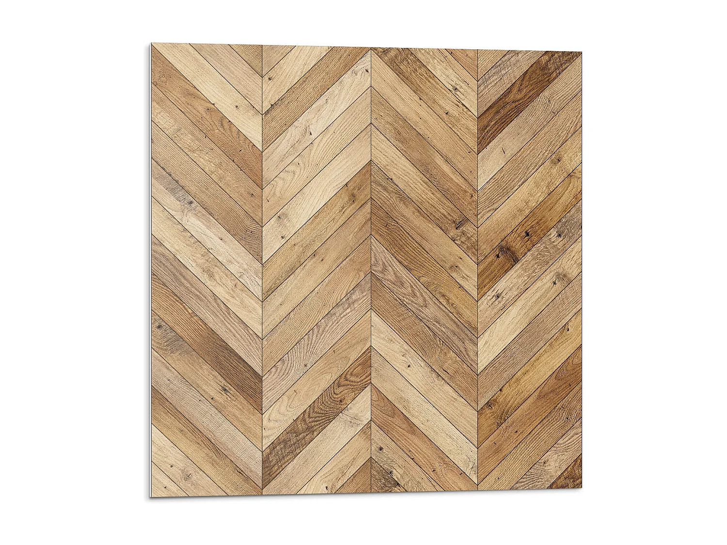 Carreaux autocollants PVC, Carrelage PVC adhésif - 9x30x30 - Motif à chevrons en bois