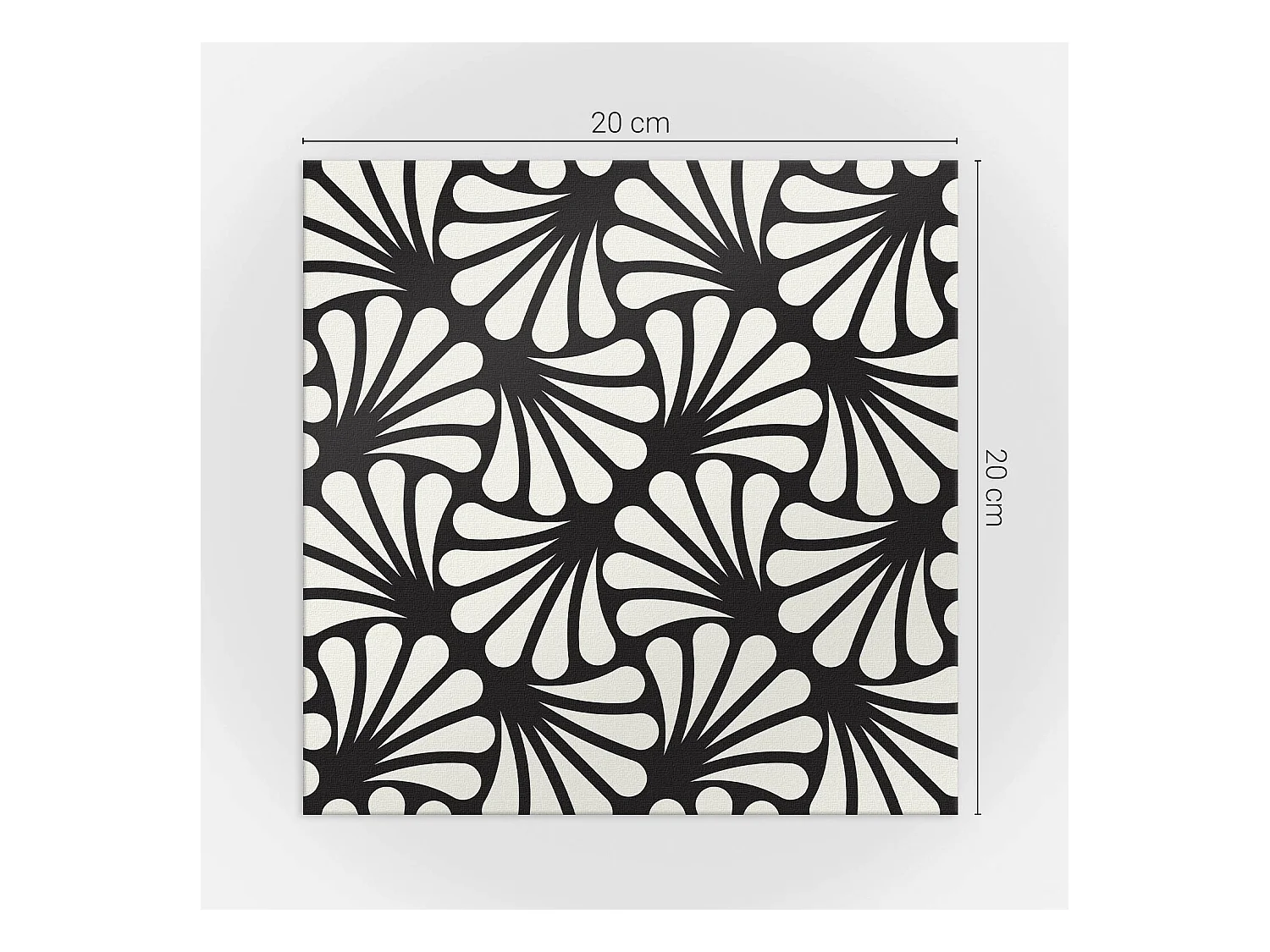 Carreaux autocollants PVC, Carrelage PVC adhésif - 20x20x20 - Motif de feuilles élégant