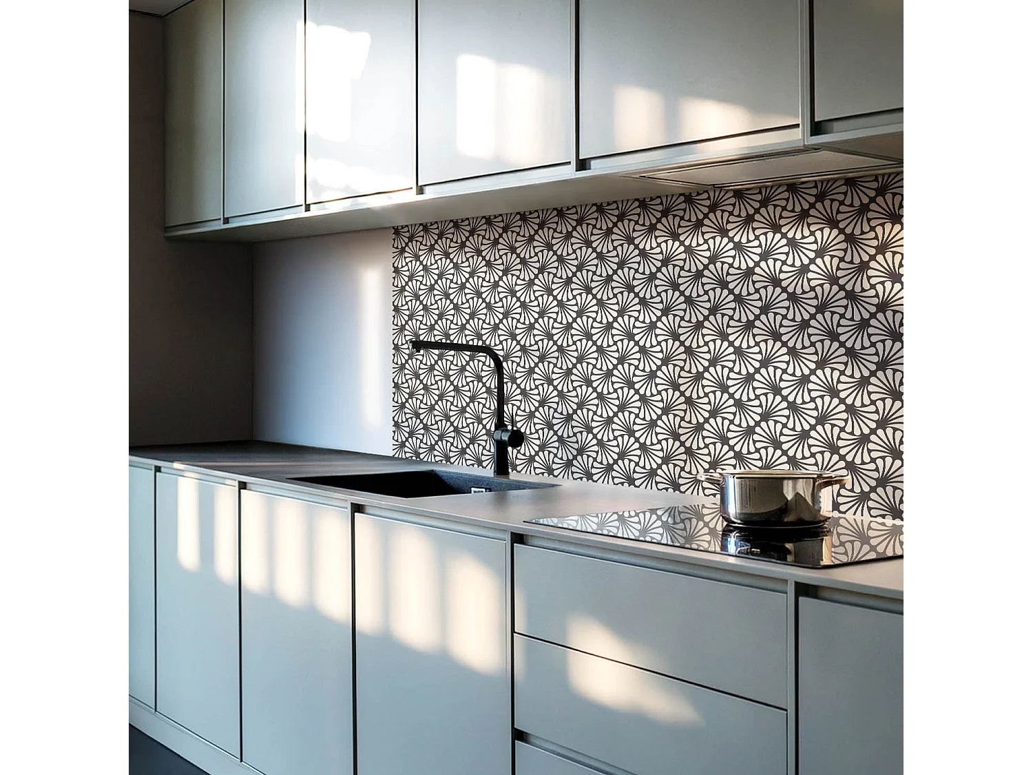 Selbstklebende Wandfliesen, Wandverkleidung innen - 20x20x20 - Stilvolles Blattmuster