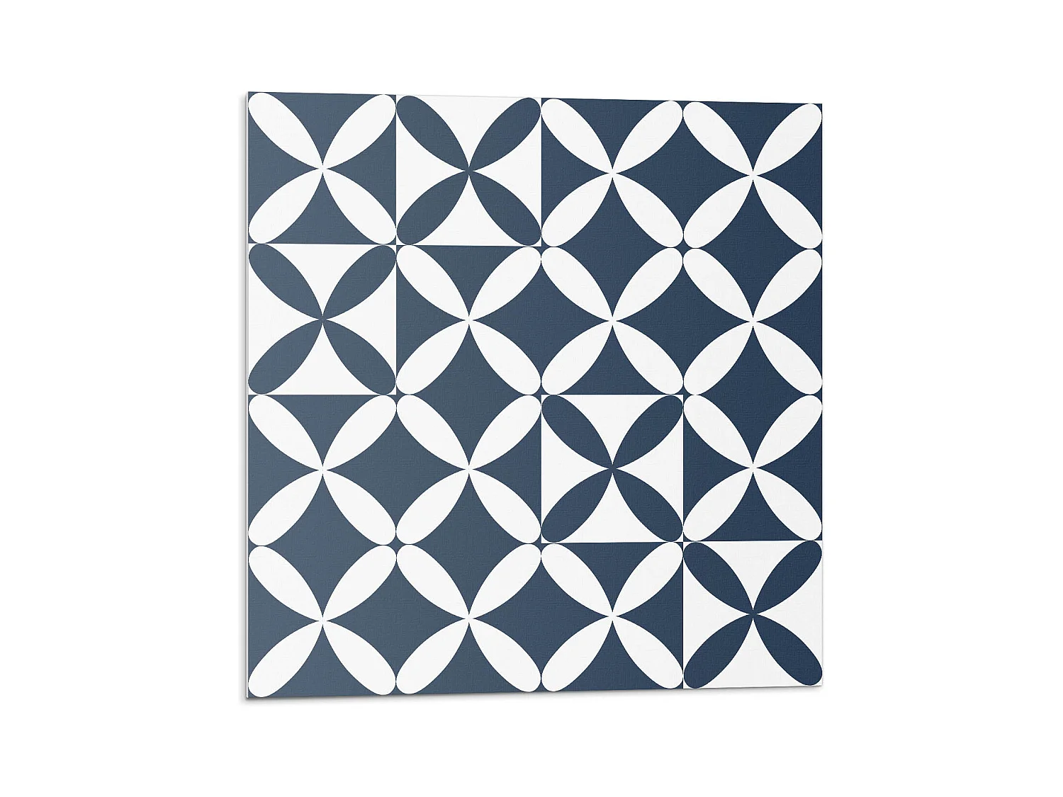 Carreaux autocollants PVC, Carrelage PVC adhésif - 9x30x30 - Motif de fleurs géométriques