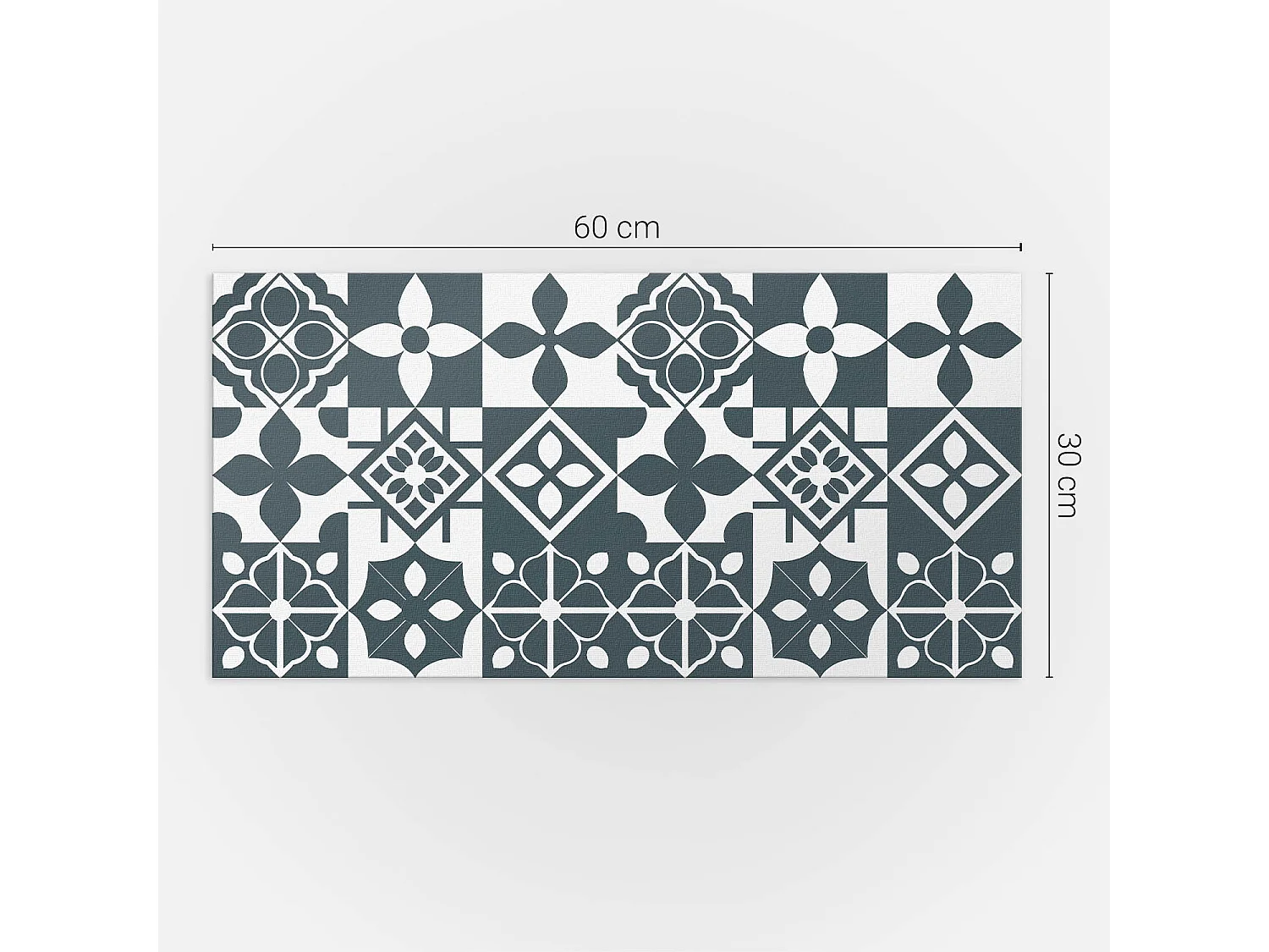 Wandpaneel selbstklebend, Wandverkleidung innen - 6x60x30 cm - Geometrische Muster in Fliesen