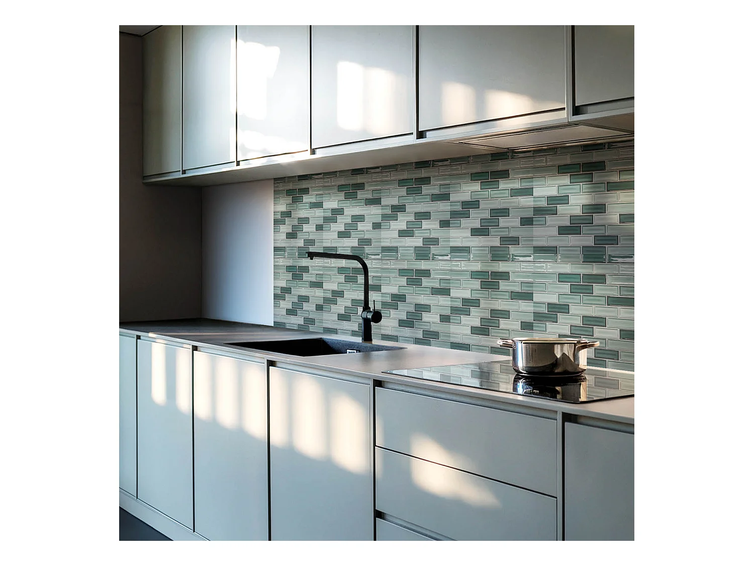 Zelfklevende wandtegels, wandbekleding, PVC wandtegels - 9x30x30 - Ruwe betonstructuur