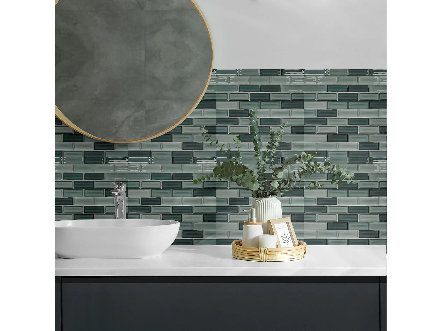 Selbstklebende Wandfliesen, Wandverkleidung innen- 9x30x30 - Rohbeton Strukturr