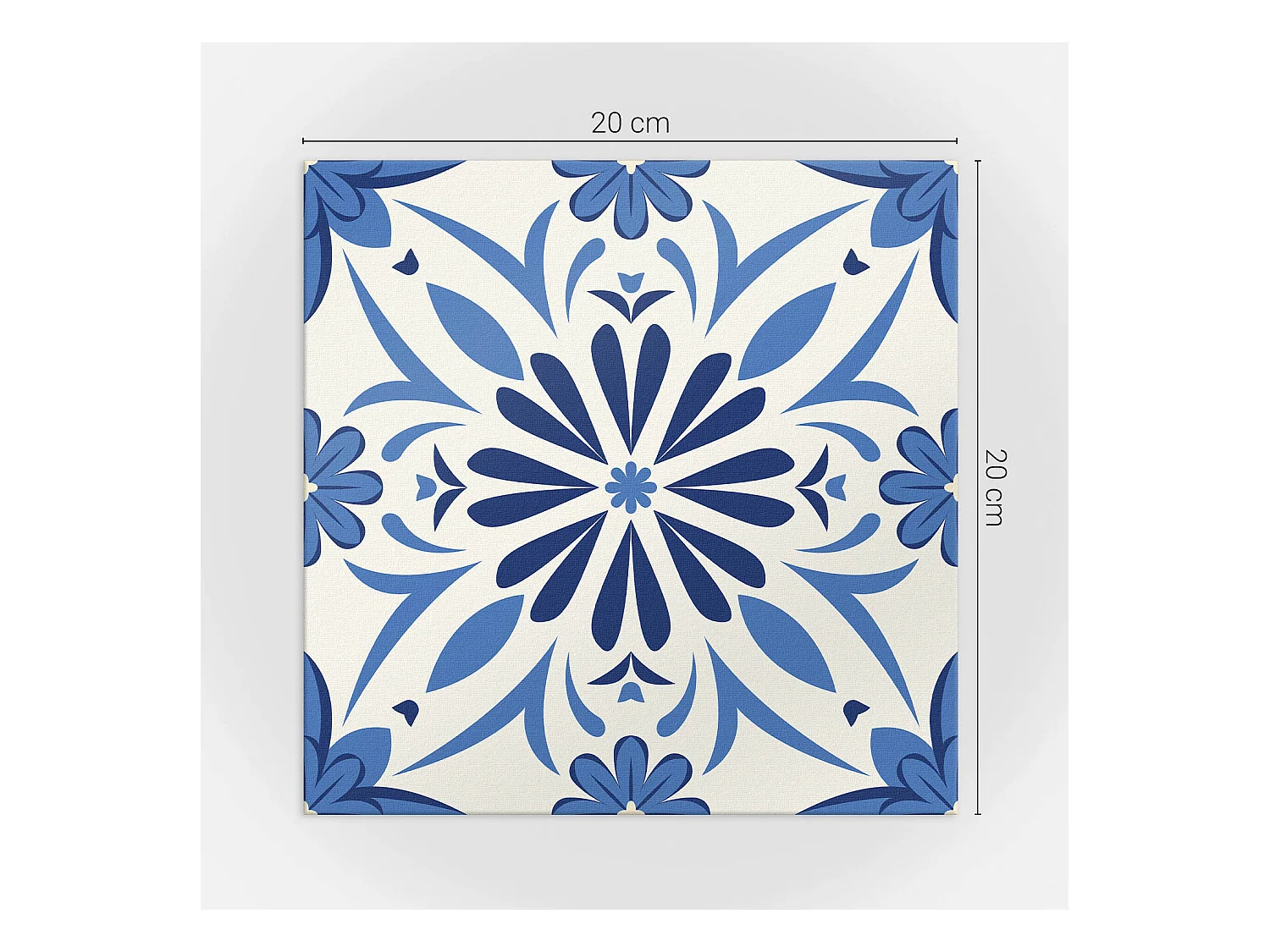 Zelfklevende wandtegels, wandbekleding, PVC wandtegels - 20x20x20 - Bloemmotief op de achtergrond