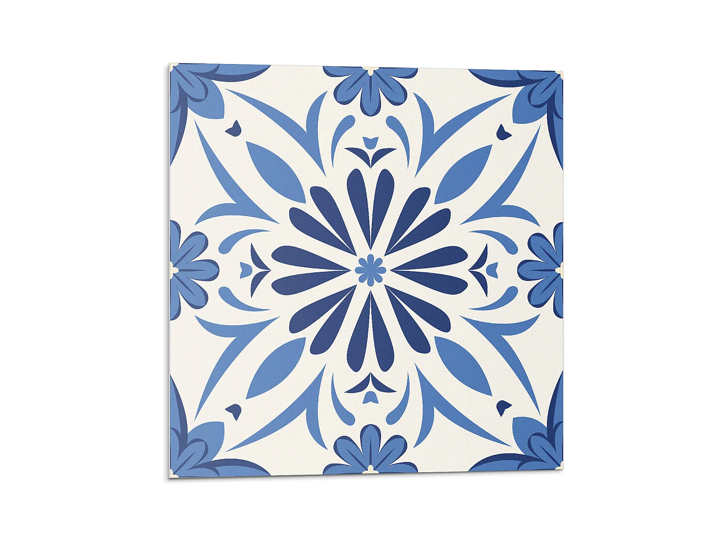 Carreaux autocollants PVC, Carrelage PVC adhésif - 20x20x20 - Motif floral sur le fond