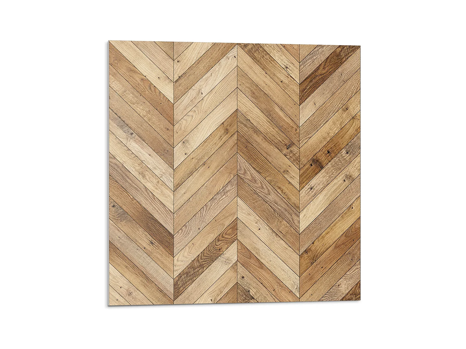 Carreaux autocollants PVC, Carrelage PVC adhésif - 20x20x20 - Motif à chevrons en bois