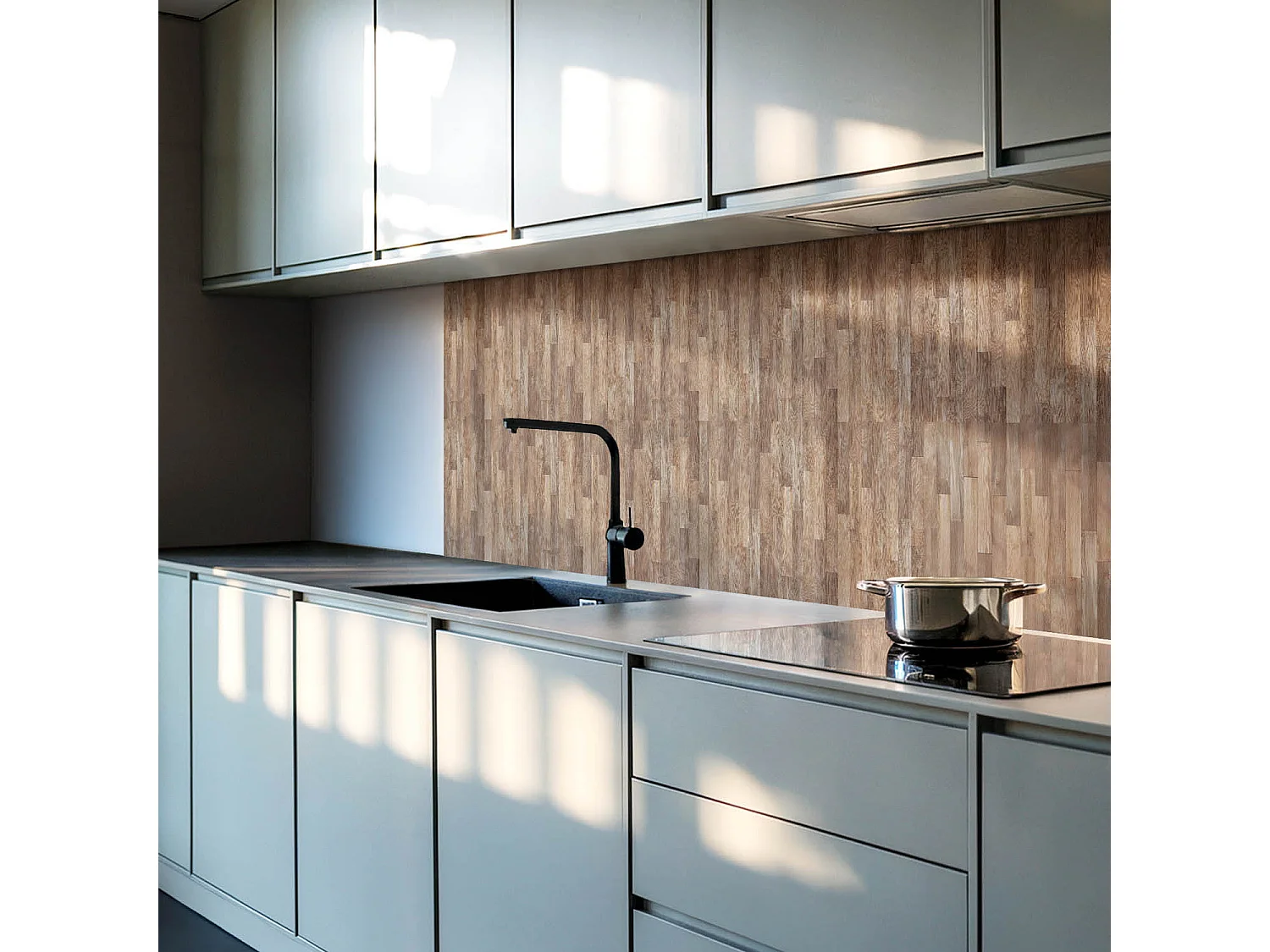 Selbstklebende Wandfliesen, Wandverkleidung innen- 9x30x30 - Rohbeton Strukturr