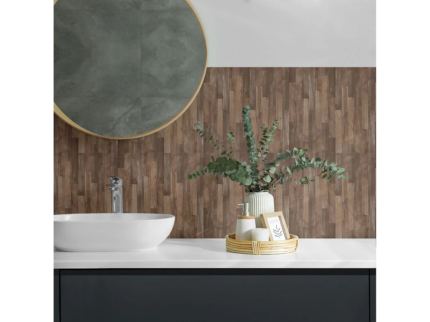 Selbstklebende Wandfliesen, Wandverkleidung innen- 9x30x30 - Rohbeton Strukturr