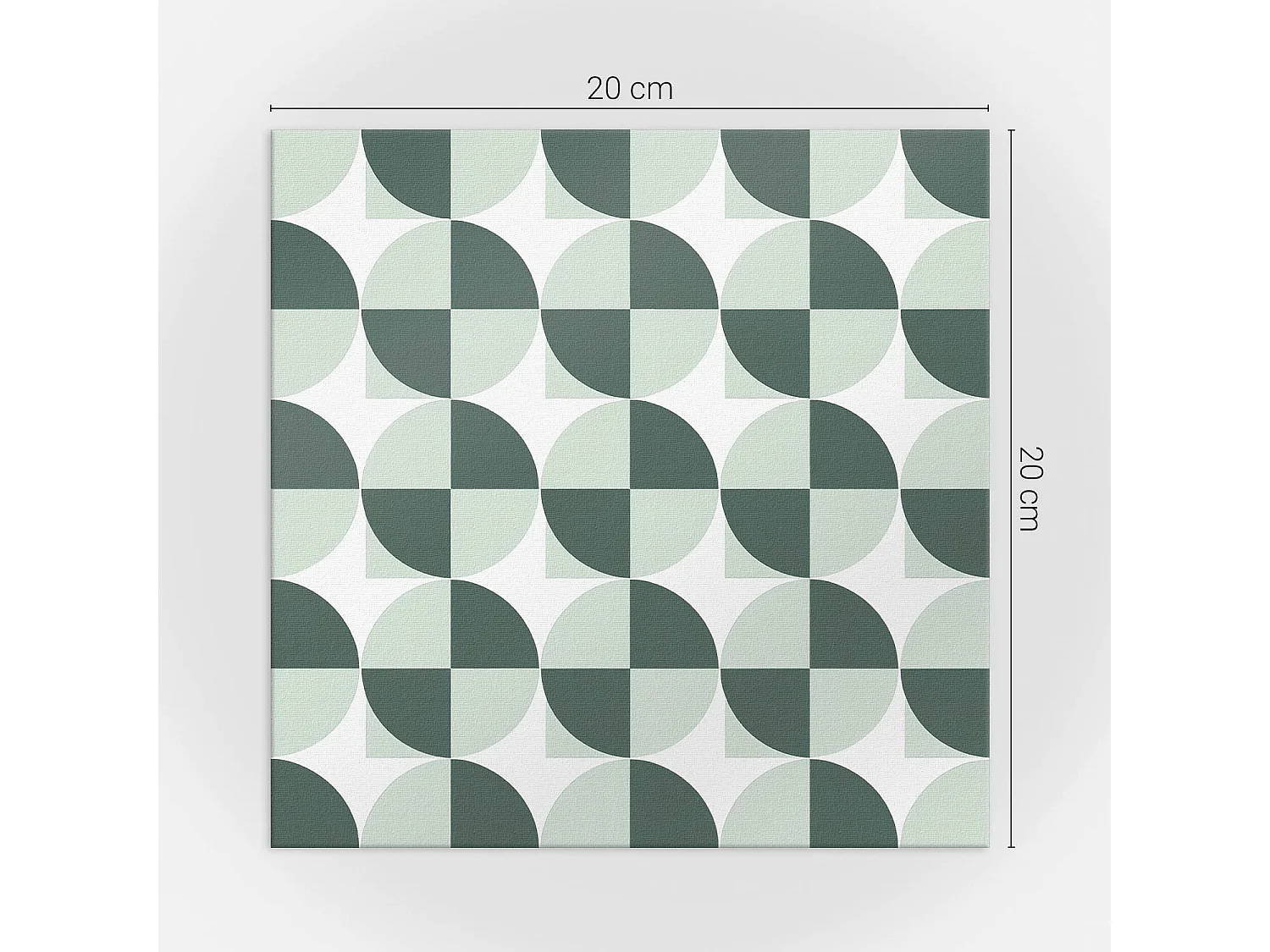 Carreaux autocollants PVC, Carrelage PVC adhésif - 20x20x20 - Géométrie des cercles et des carrés