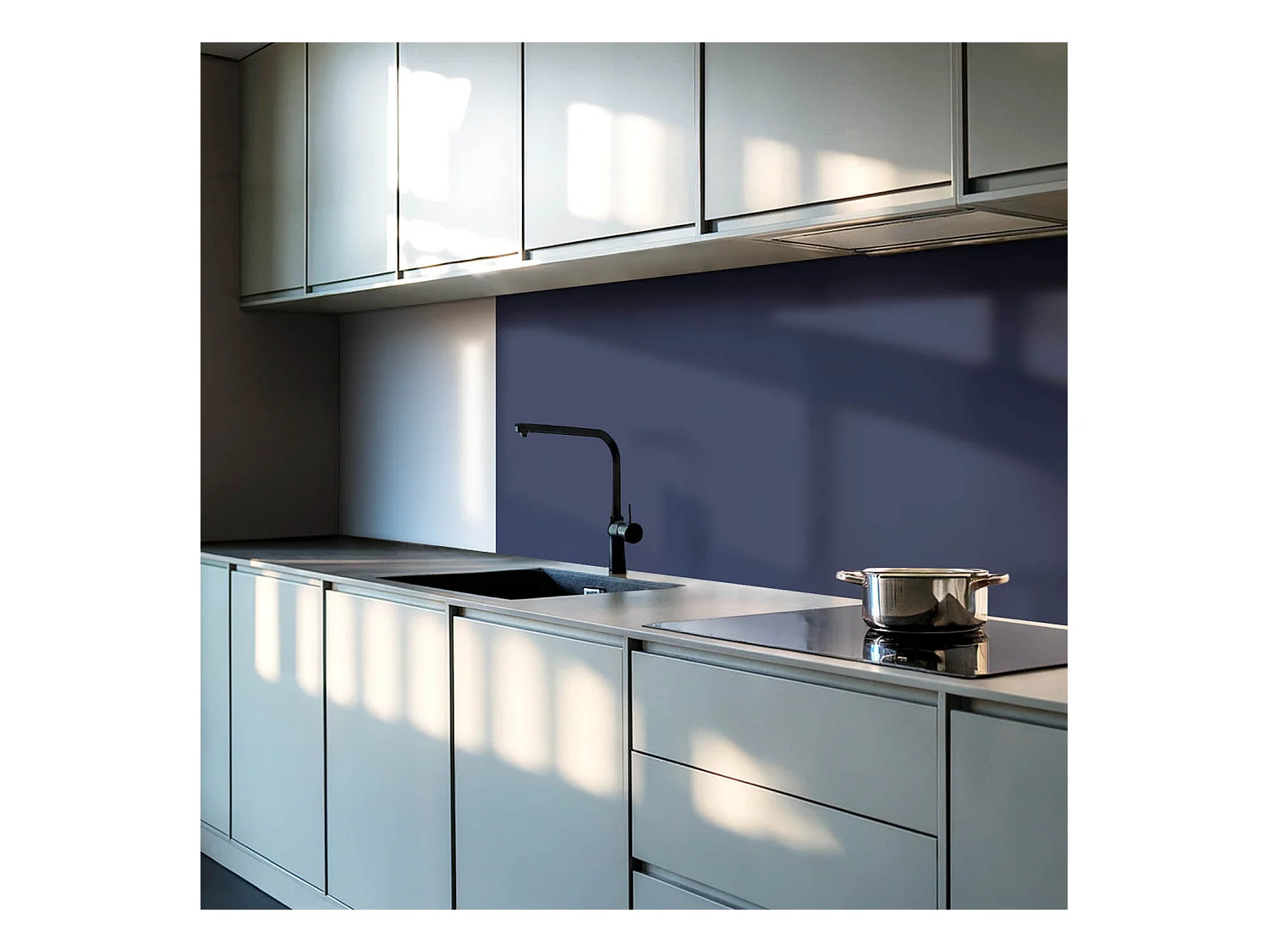 Selbstklebende Wandfliesen, Wandverkleidung innen - 20x20x20 - Dunkle marineblaue Farbe