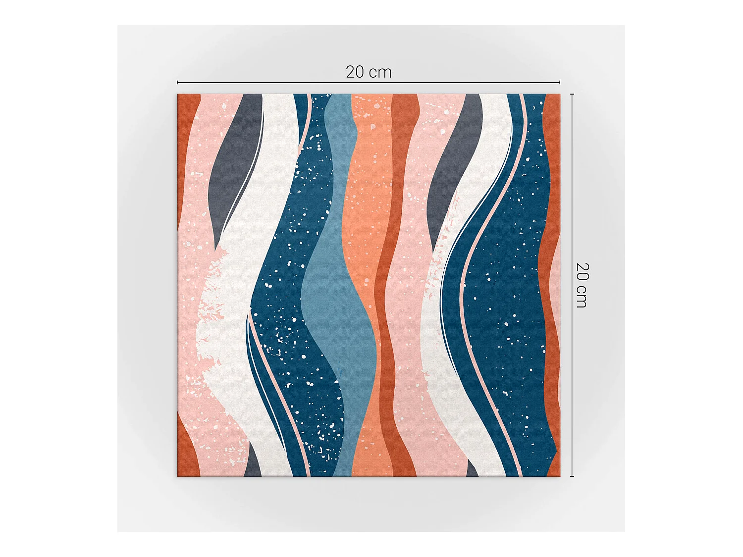 Selbstklebende Wandfliesen, Wandverkleidung innen - 20x20x20 - Wellen in abstrakten Mustern